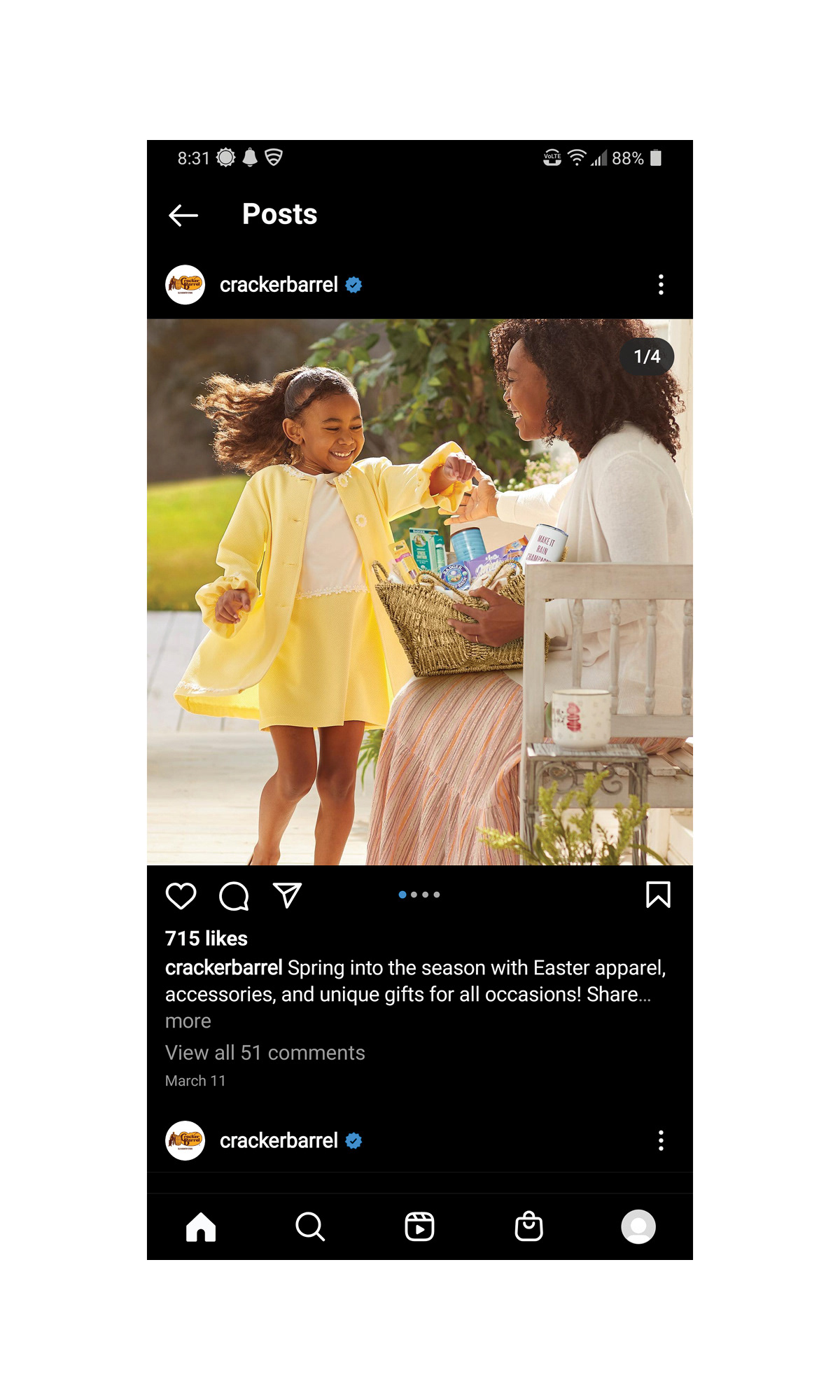 1 - Facebook and Instagram carousel for national retail campaign  © CBOCS Properties, Inc.
