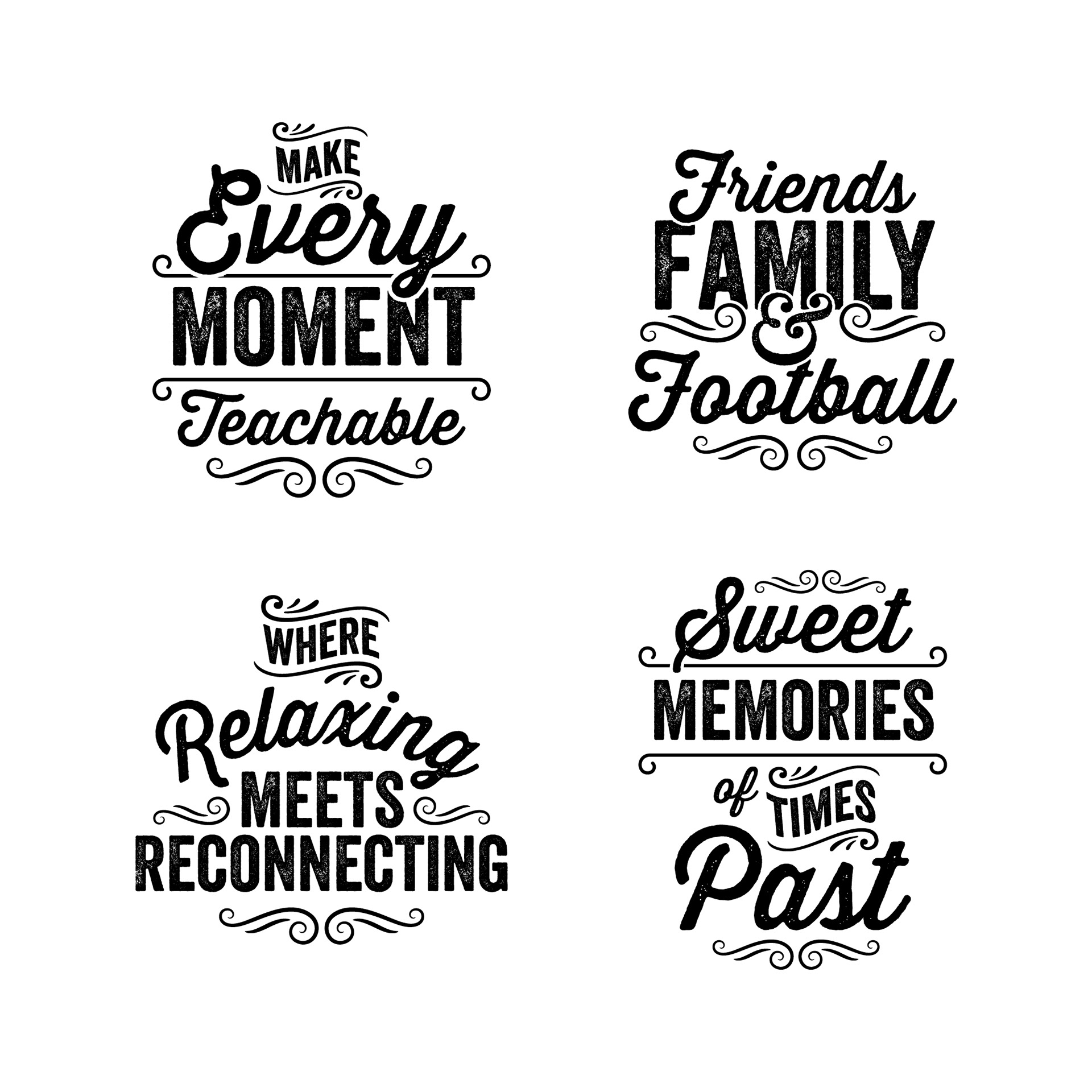 Lockup explorations for national retail campaign support © CBOCS Properties, Inc.