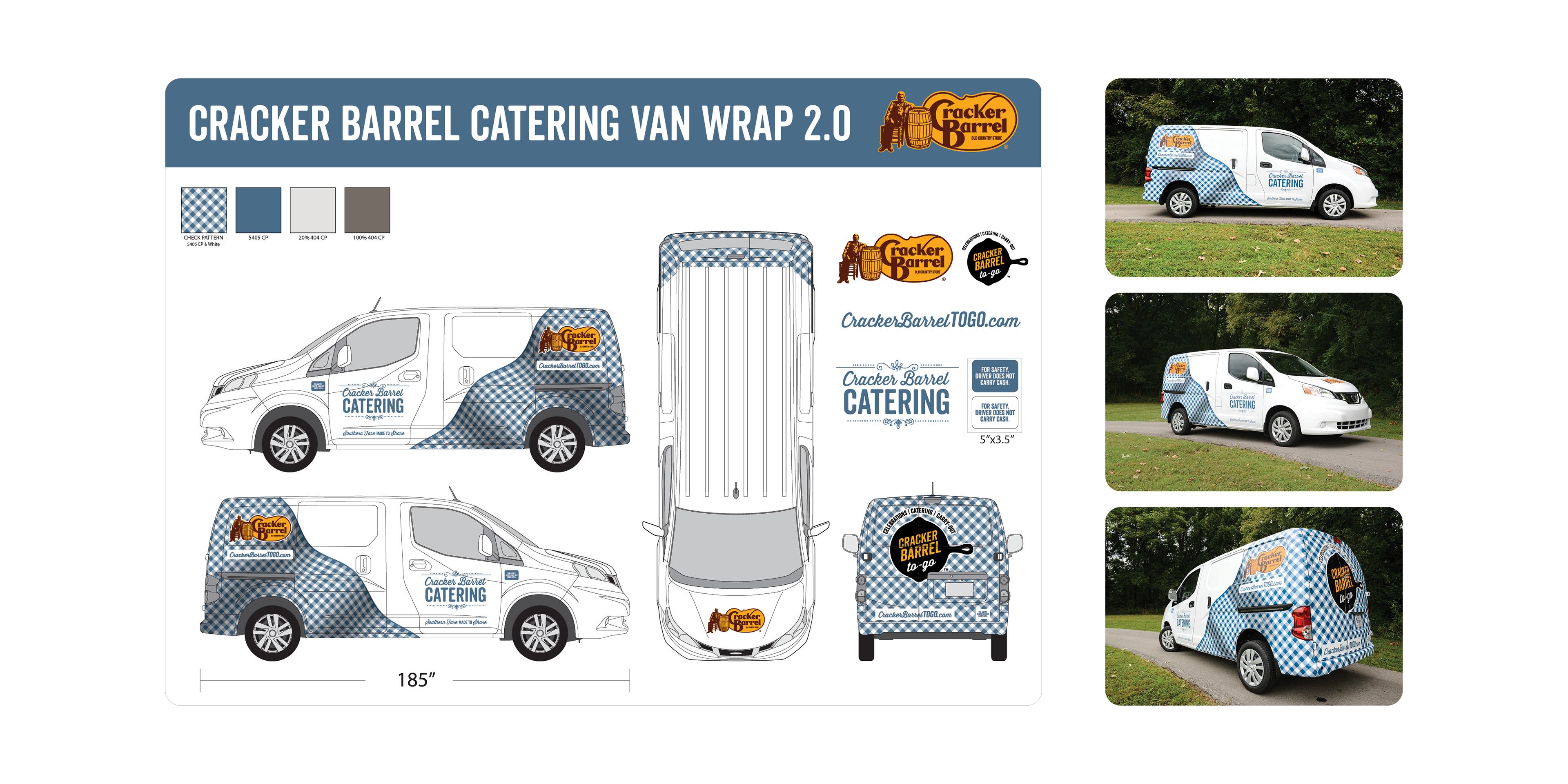 Branding for catering fleet vehicles © CBOCS Properties, Inc.