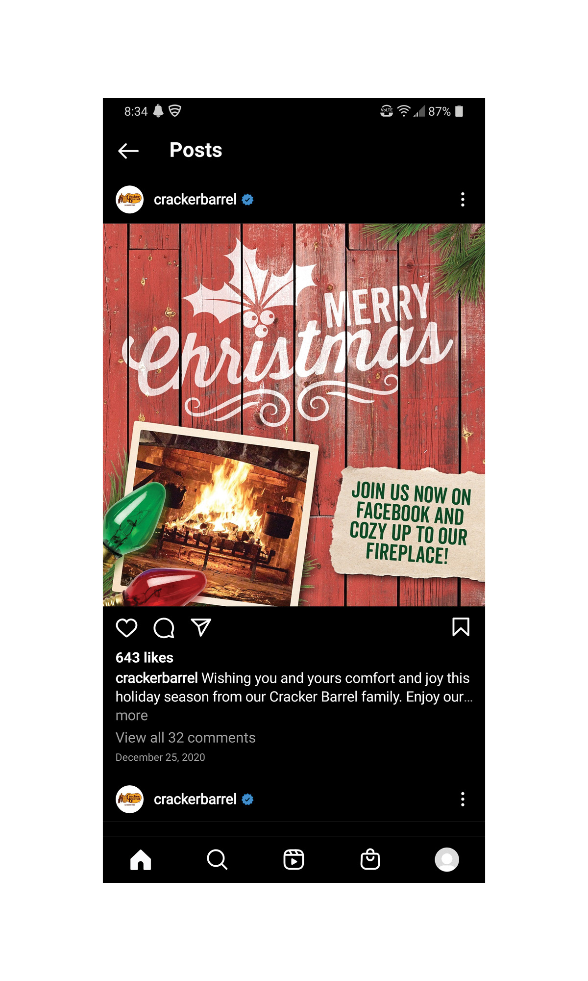 Facebook and Instagram in-feed for brand awareness  © CBOCS Properties, Inc.