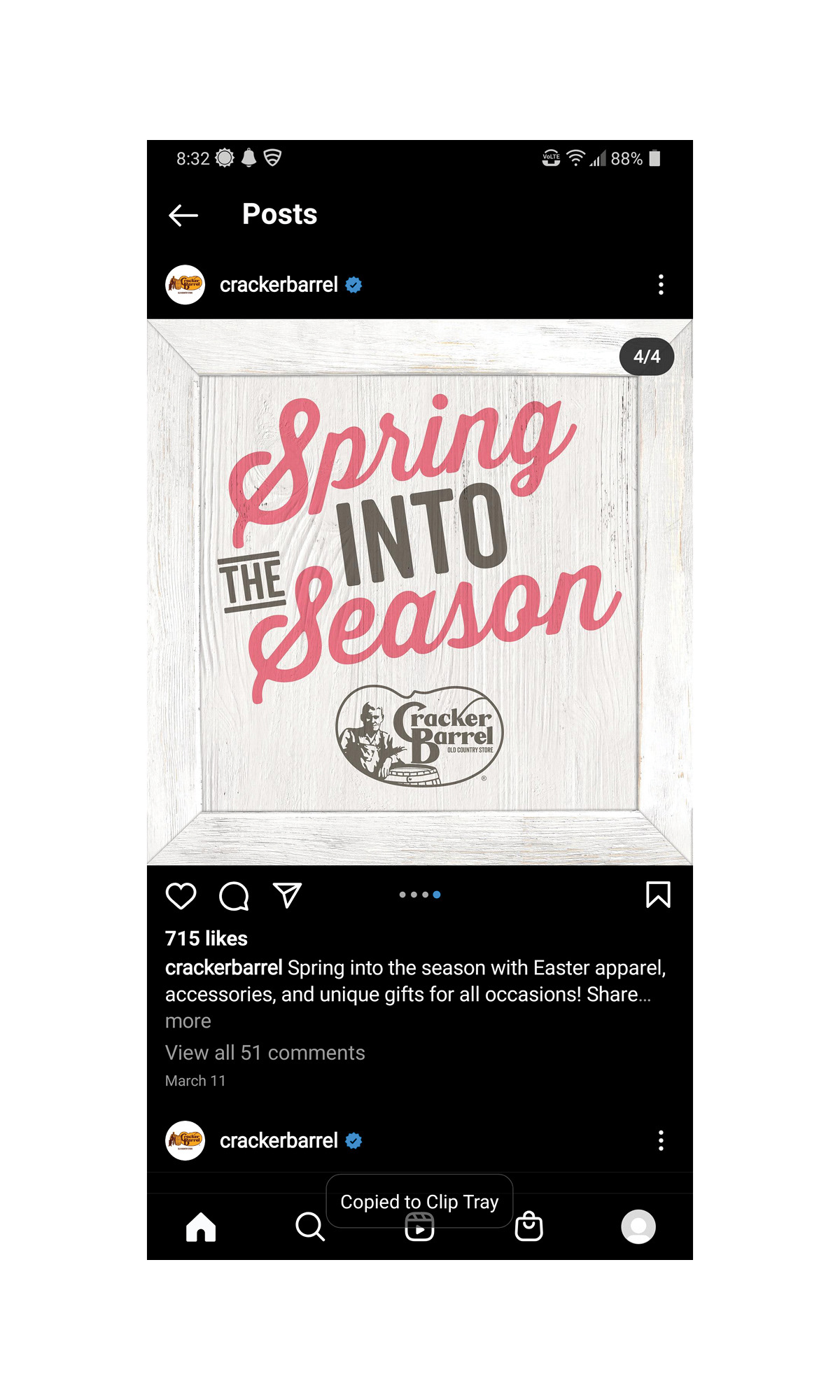 4 - Facebook and Instagram carousel for national retail campaign  © CBOCS Properties, Inc.