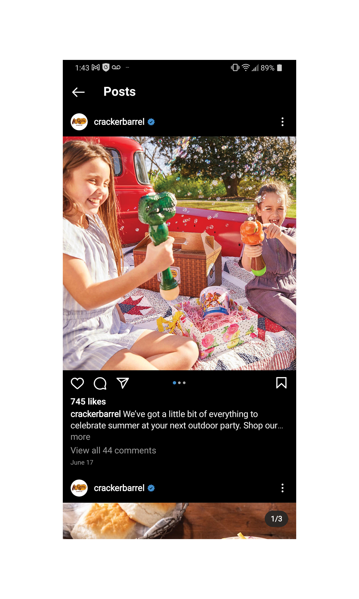 1 - Facebook and Instagram carousel for national retail campaign  © CBOCS Properties, Inc.