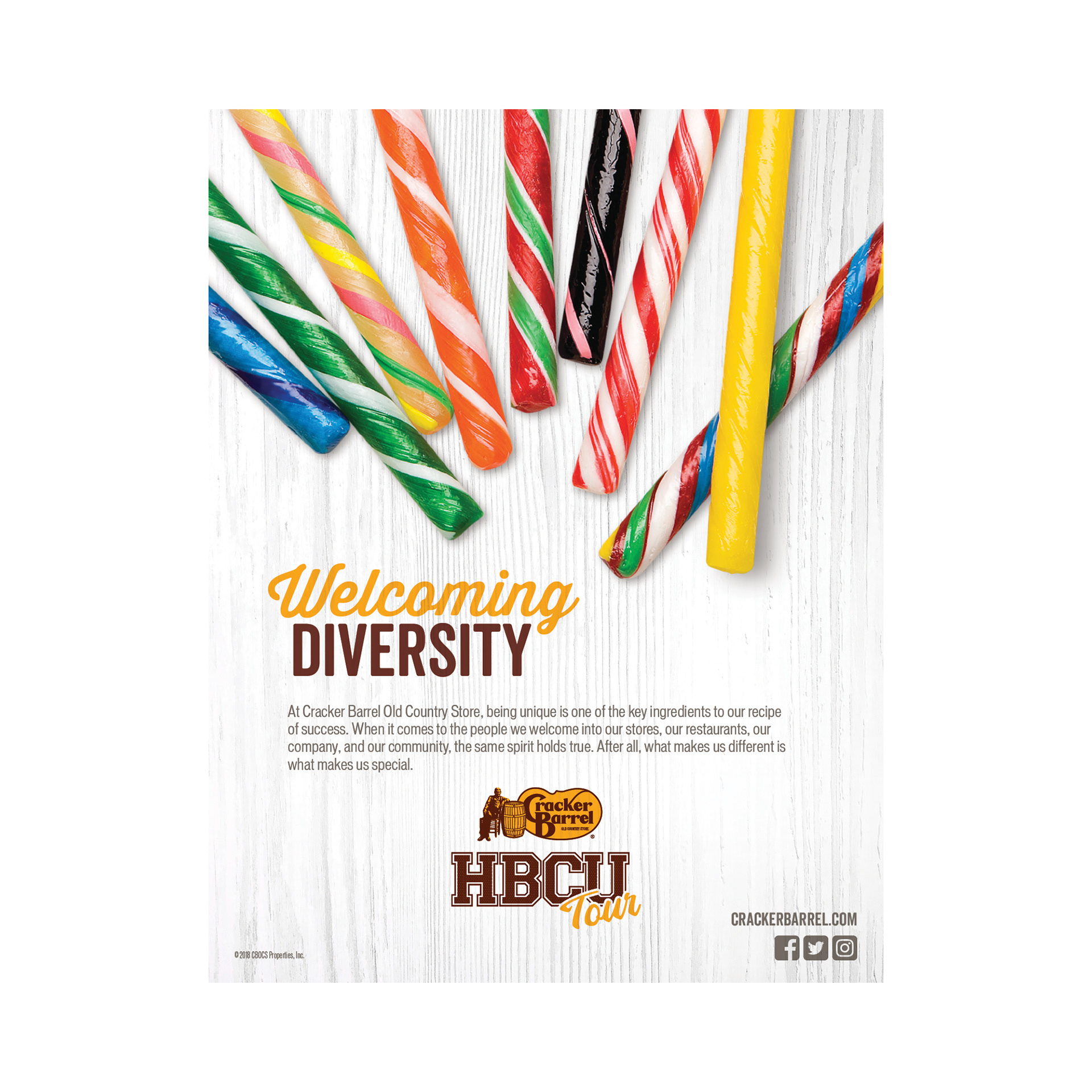 Program ad for outreach/diversity initiative © CBOCS Properties, Inc.