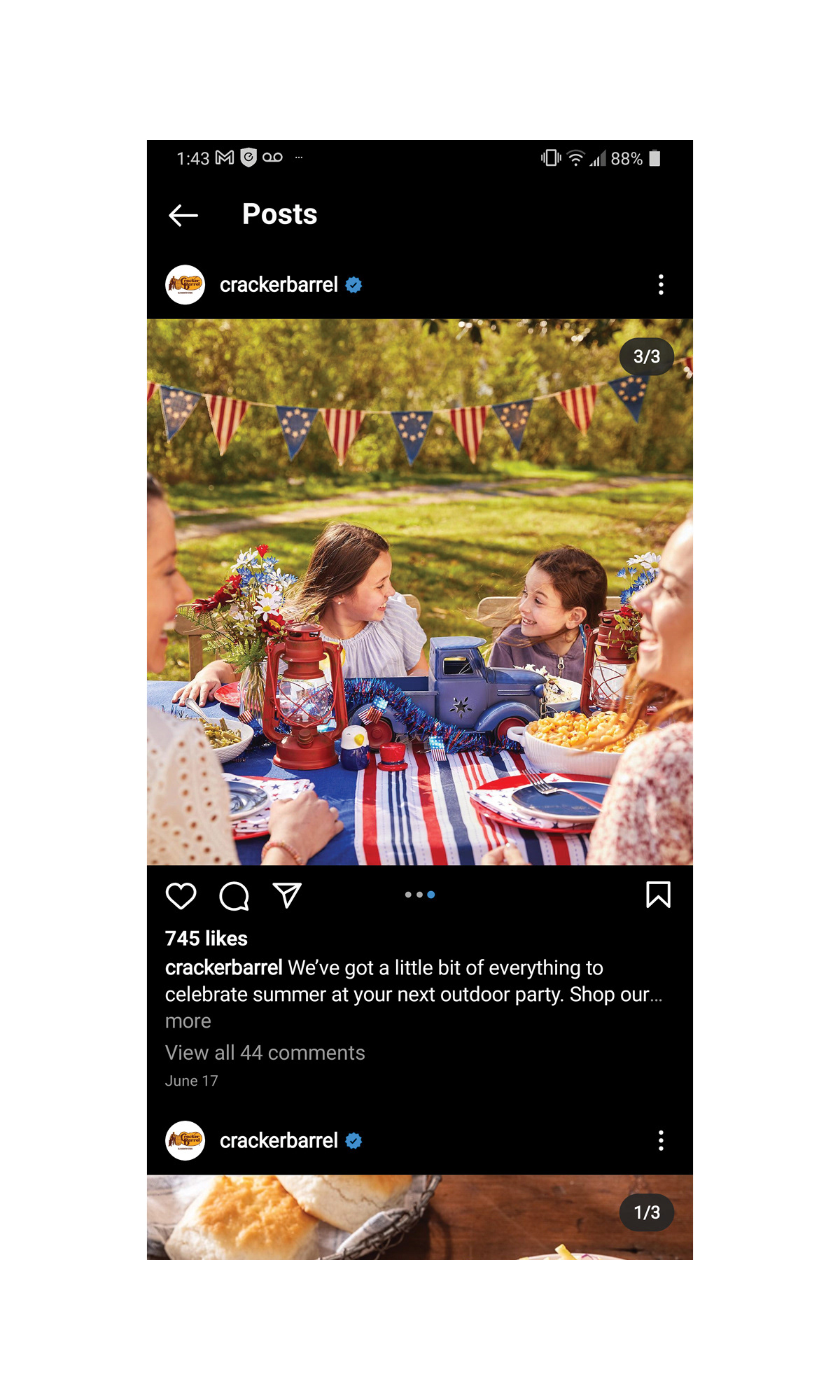 3 - Facebook and Instagram carousel for national retail campaign  © CBOCS Properties, Inc.