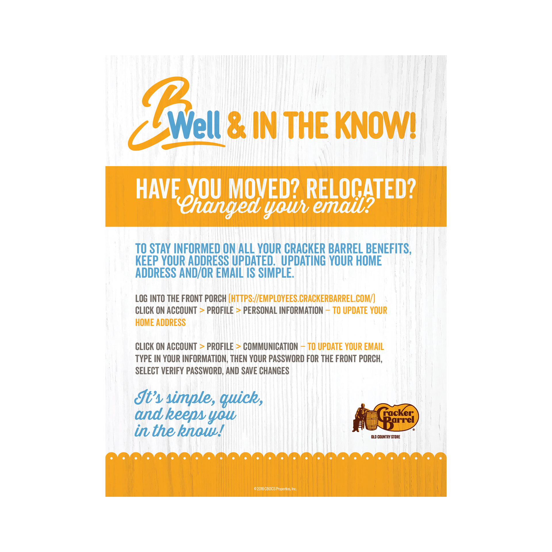 Employee awareness poster © CBOCS Properties, Inc.