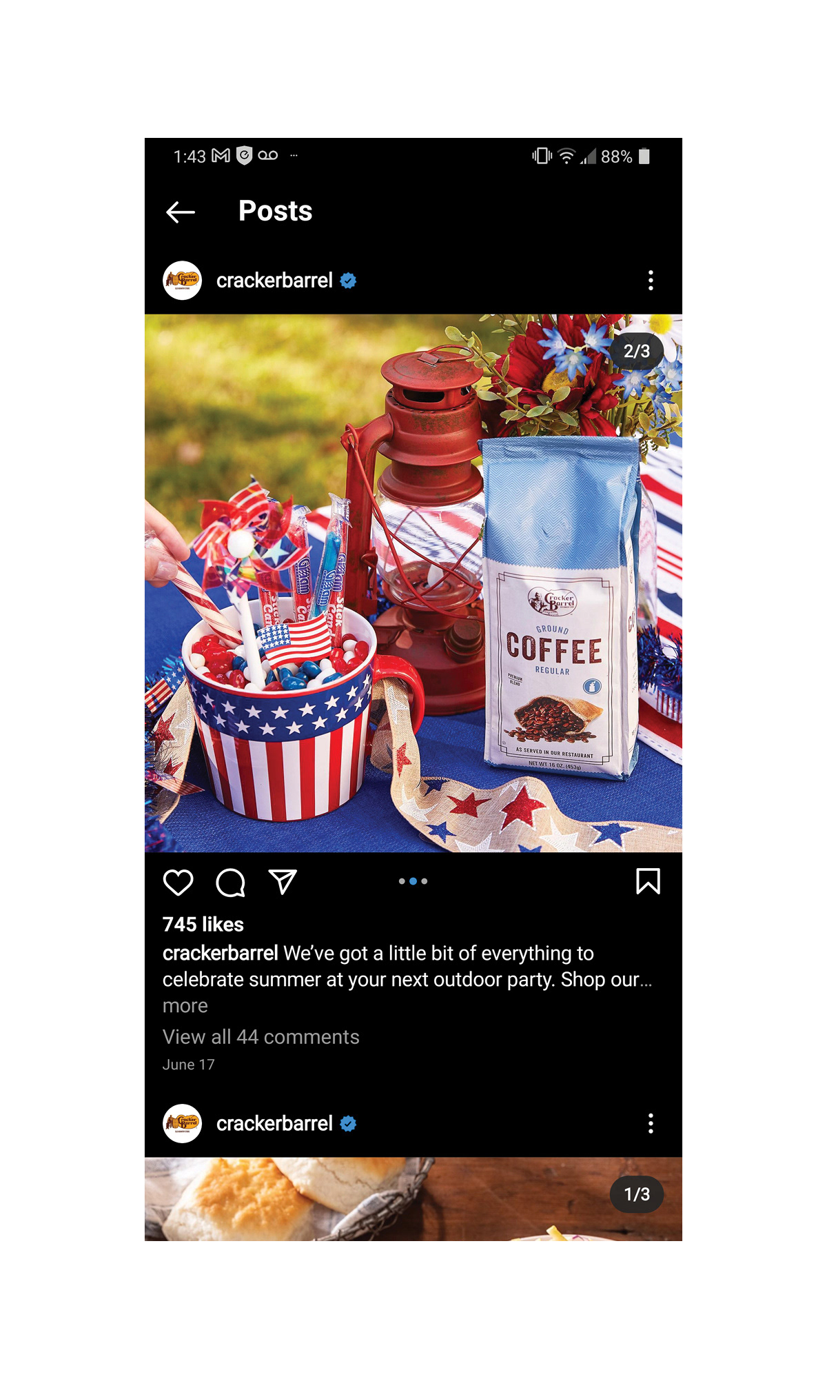 2 - Facebook and Instagram carousel for national retail campaign  © CBOCS Properties, Inc.