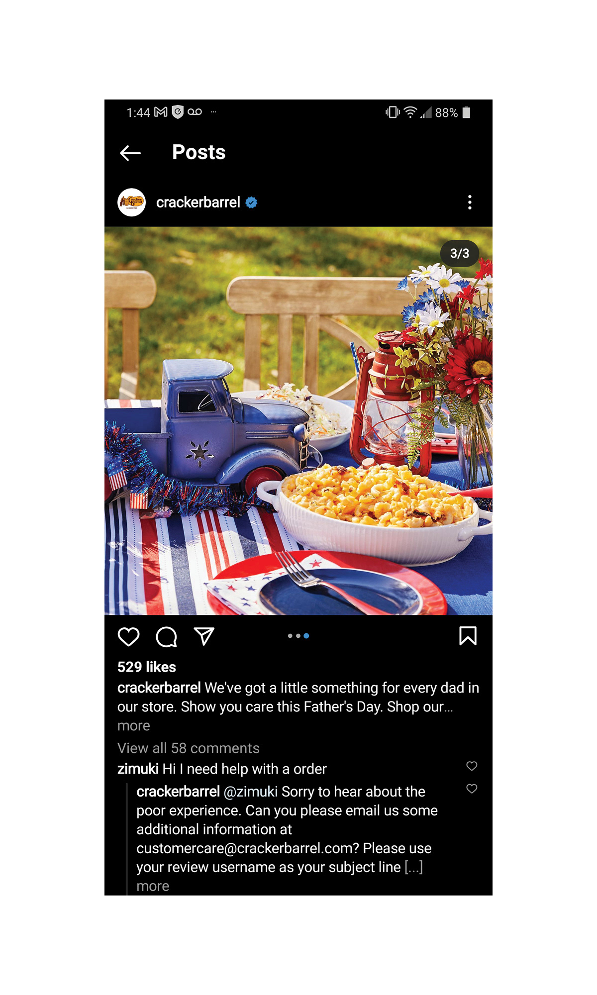 3 - Facebook and Instagram carousel for national retail campaign  © CBOCS Properties, Inc.