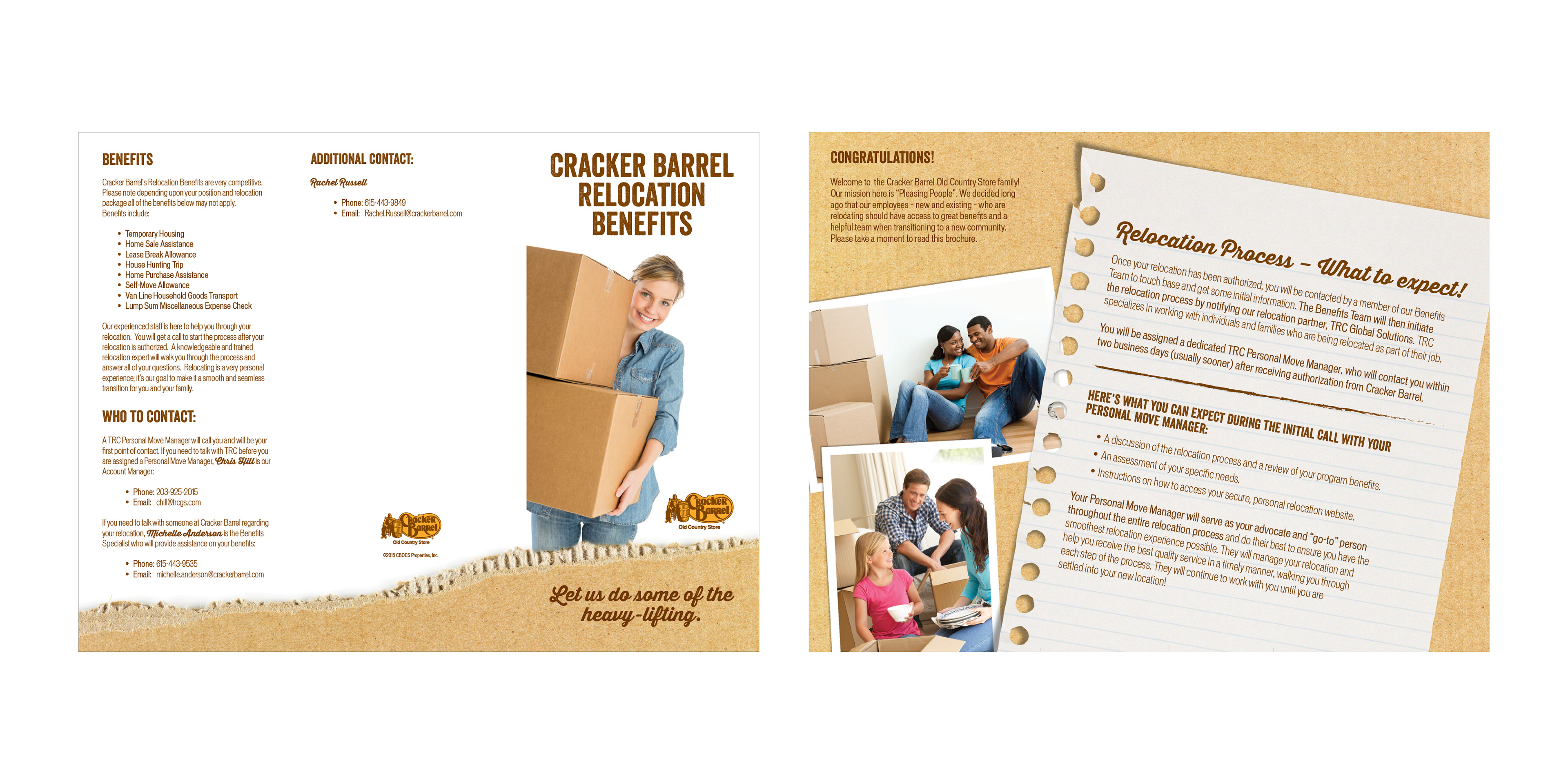 Brochure for corporate relocation program © CBOCS Properties, Inc.