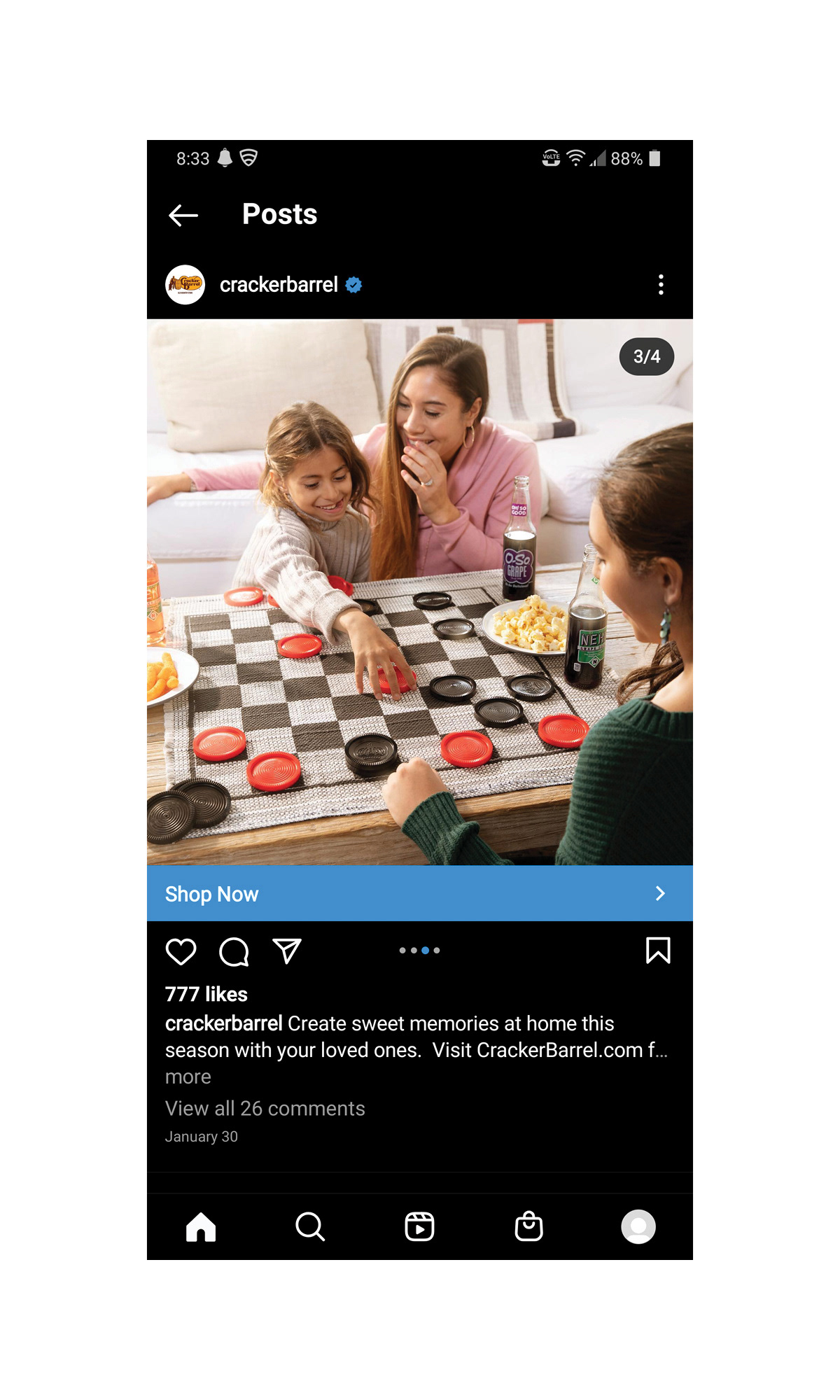 3 - Facebook and Instagram carousel for national retail campaign  © CBOCS Properties, Inc.
