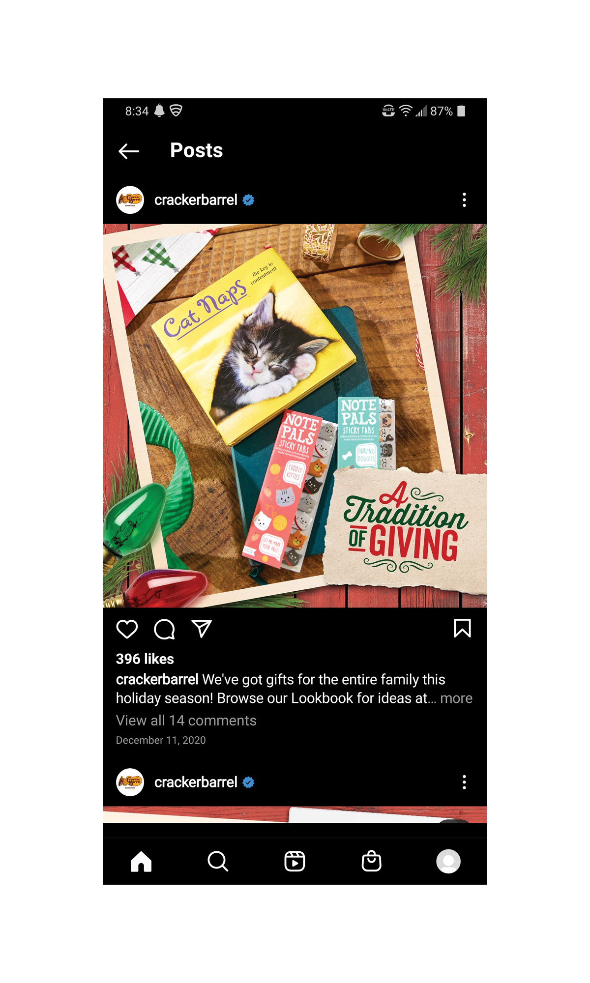 Facebook and Instagram in-feed for retail support  © CBOCS Properties, Inc.