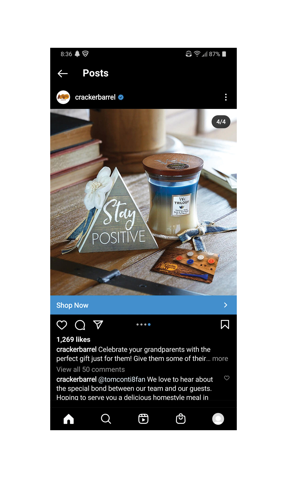 4 - Facebook and Instagram carousel for national retail campaign  © CBOCS Properties, Inc.