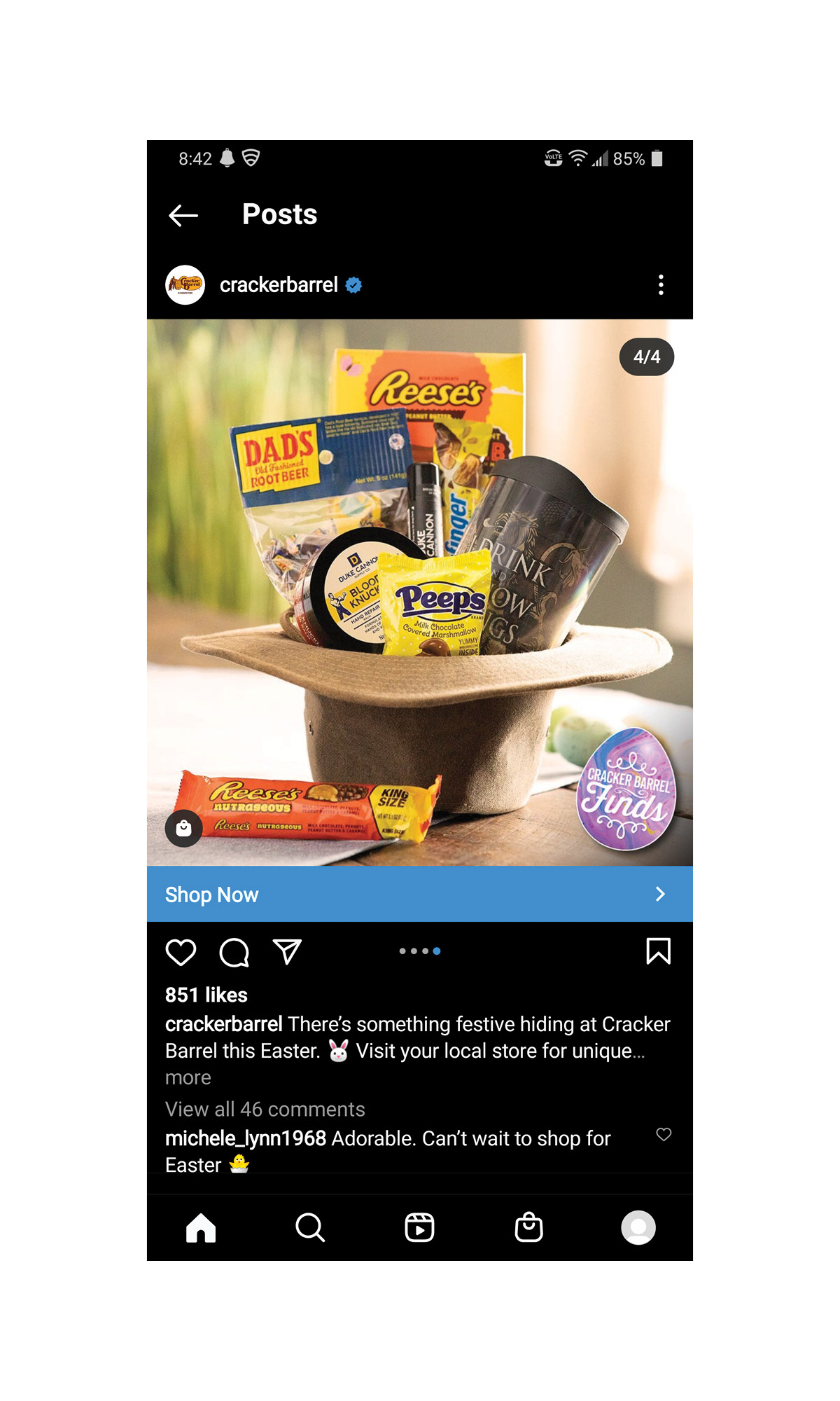 4 - Facebook and Instagram carousel for national retail campaign  © CBOCS Properties, Inc.