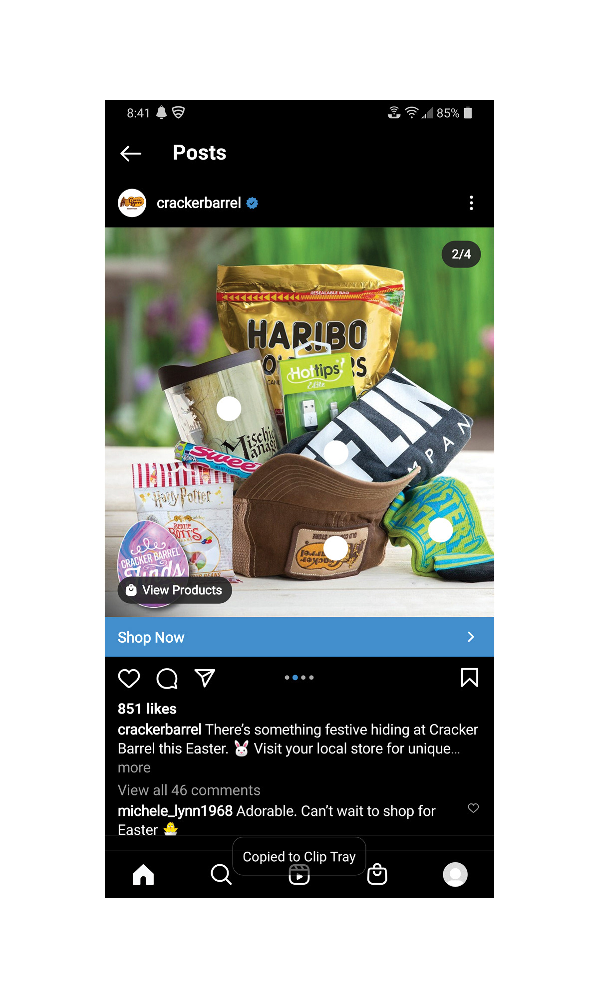 2 - Facebook and Instagram carousel for national retail campaign  © CBOCS Properties, Inc.