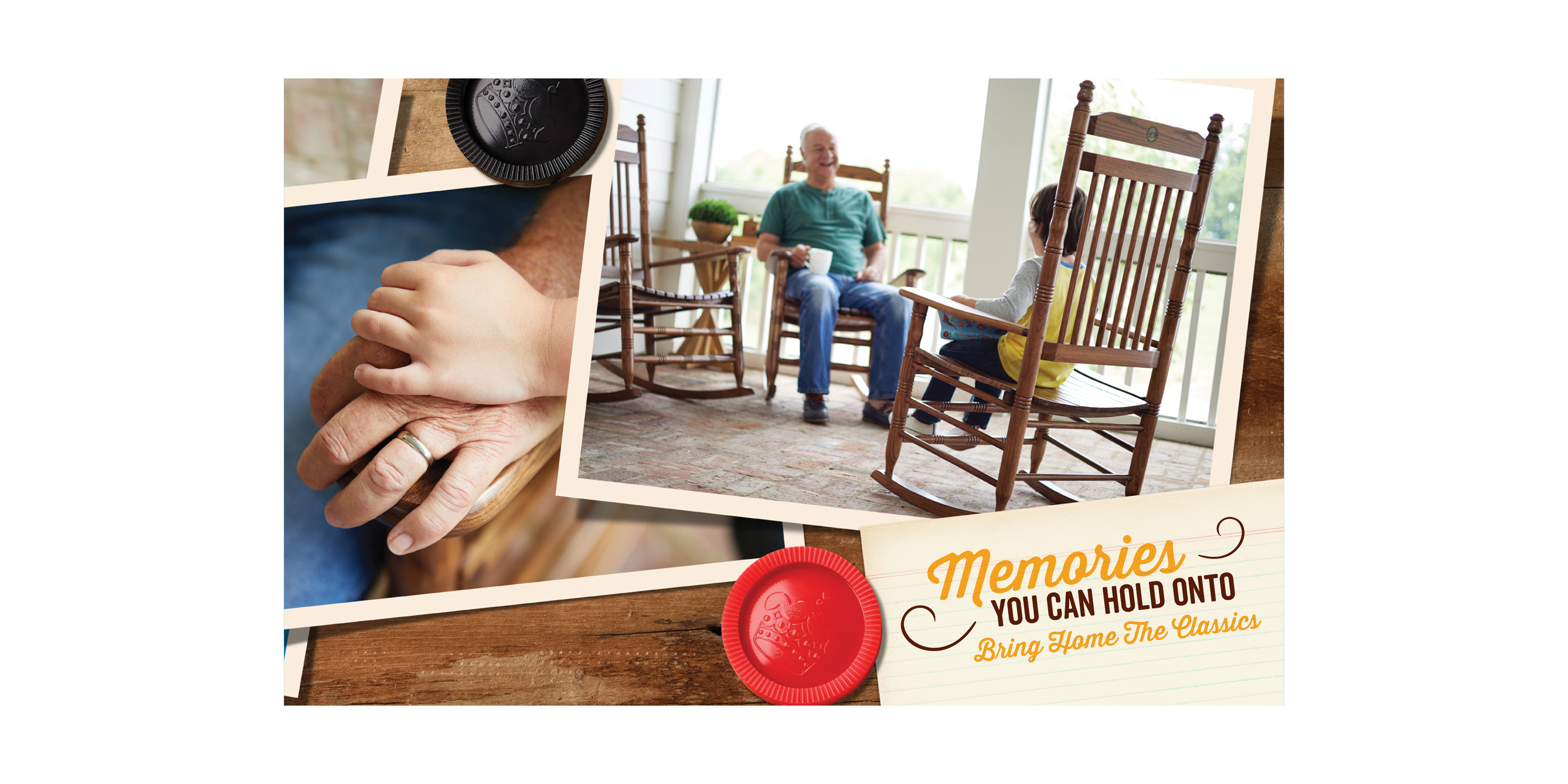 Large format / POP split signage (right) for national retail campaign (concept, art/photog direction, and production) © CBOCS Properties, Inc.