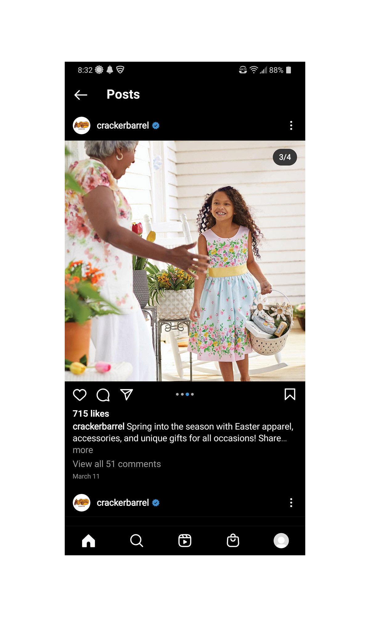 3 - Facebook and Instagram carousel for national retail campaign  © CBOCS Properties, Inc.