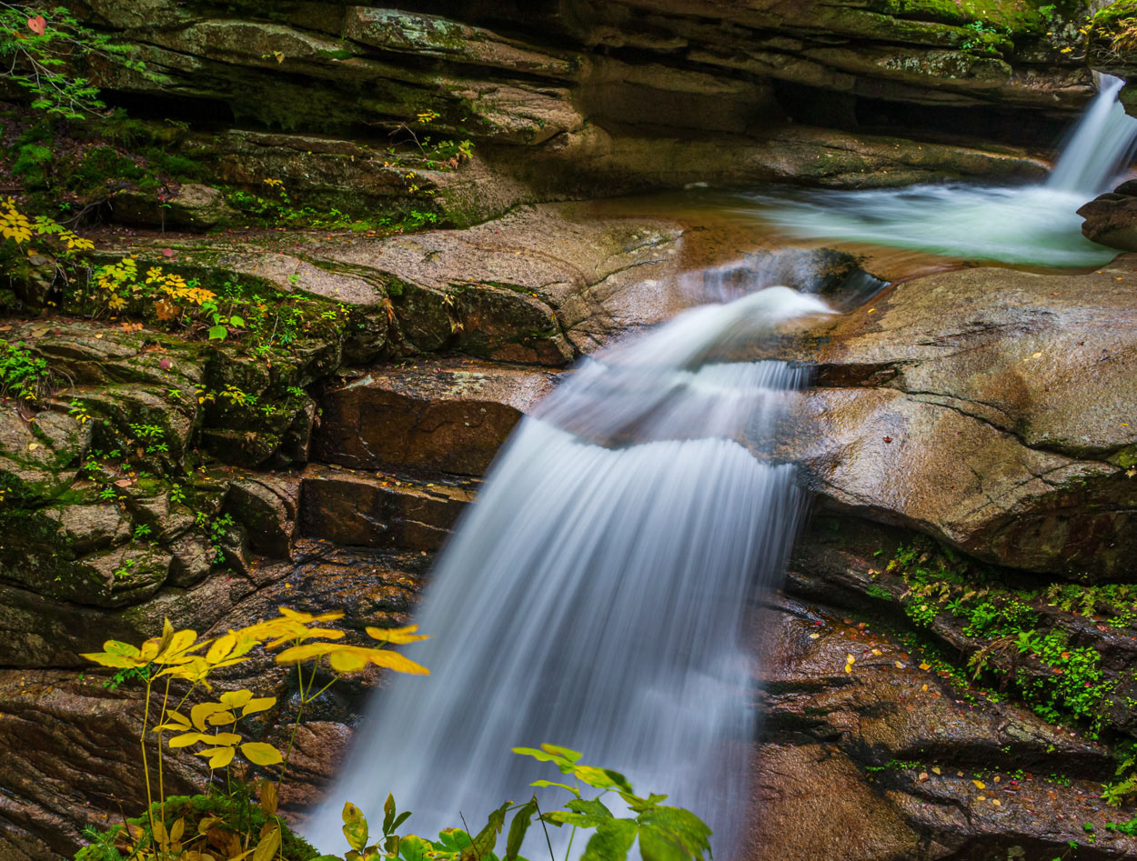 Sabbaday Falls is a beautiful waterfall located in the White Mountains of New Hampshire.