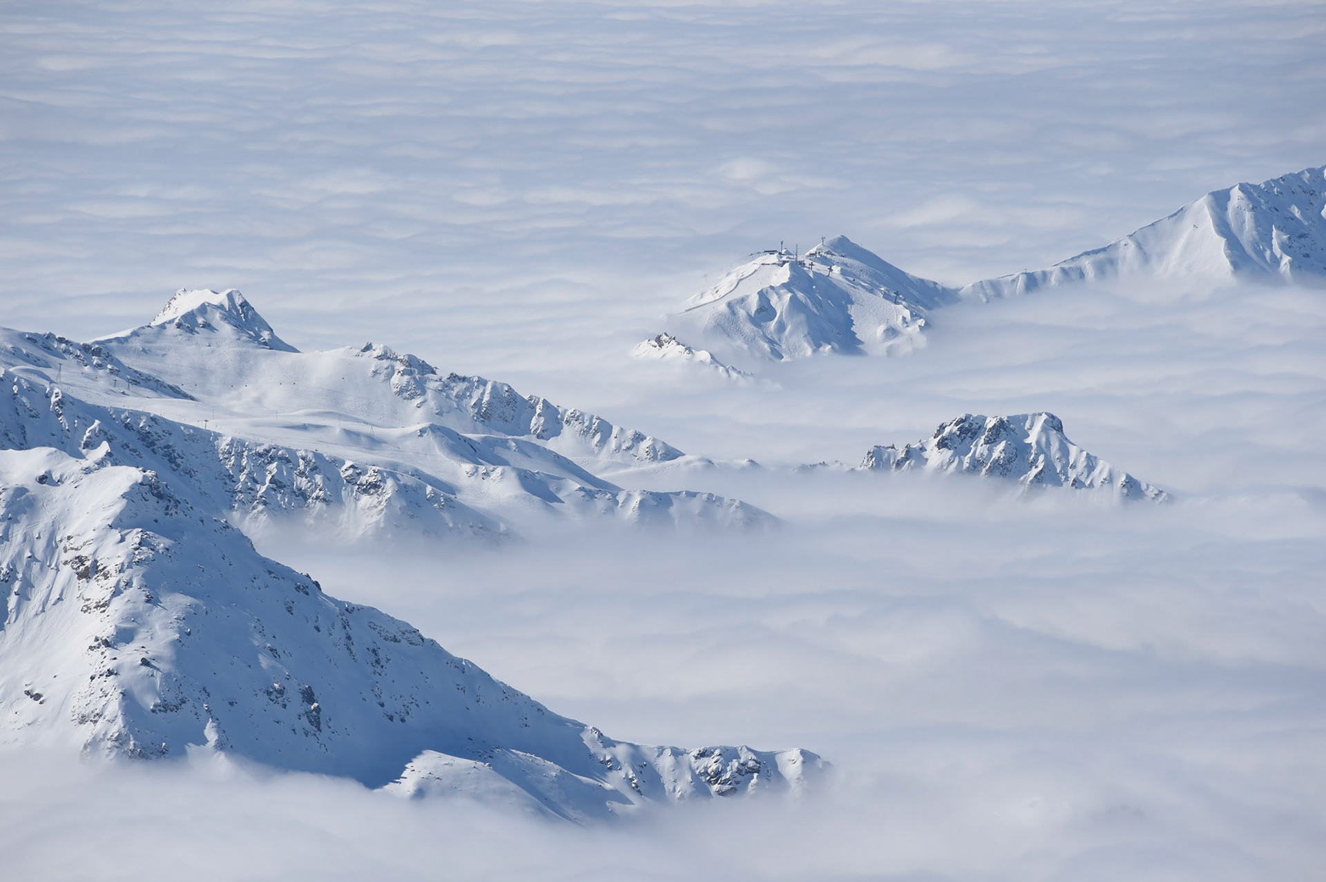 La Plagne vue des Arcs