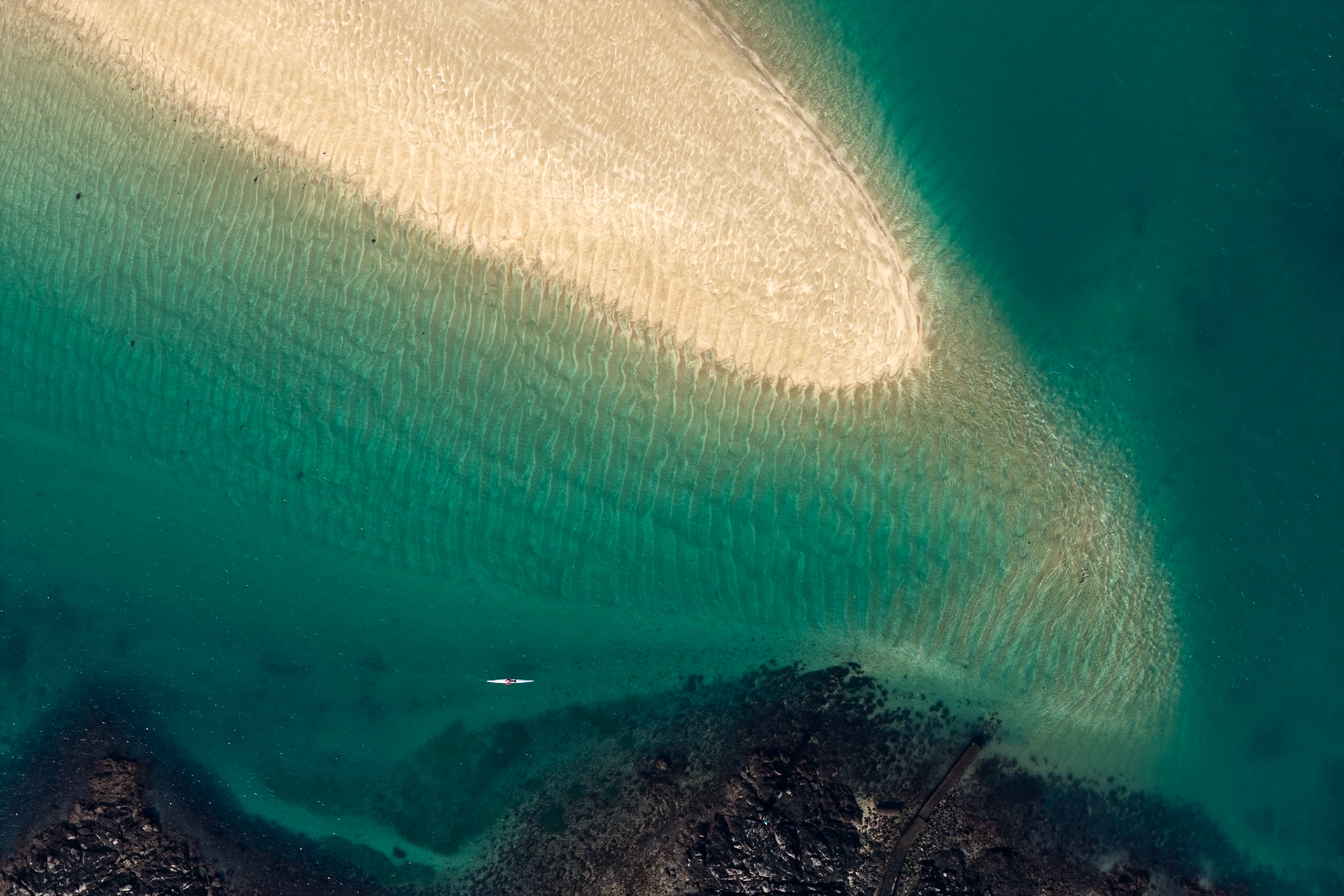 Kayak devant Dinard