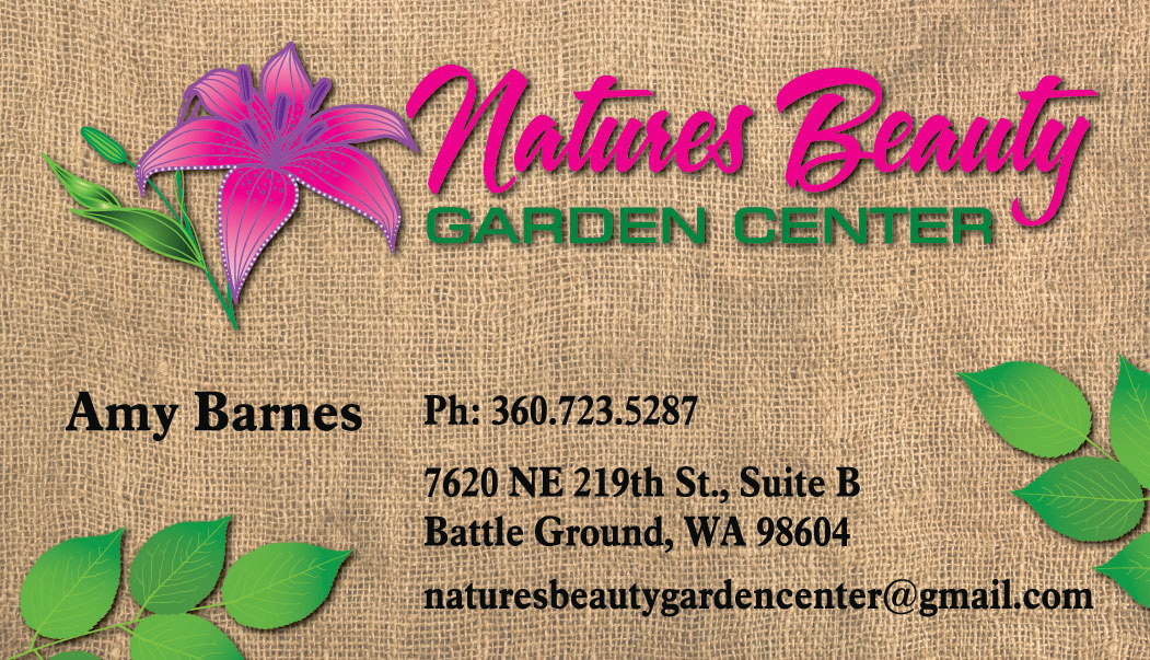 Business card front created in Illustrator