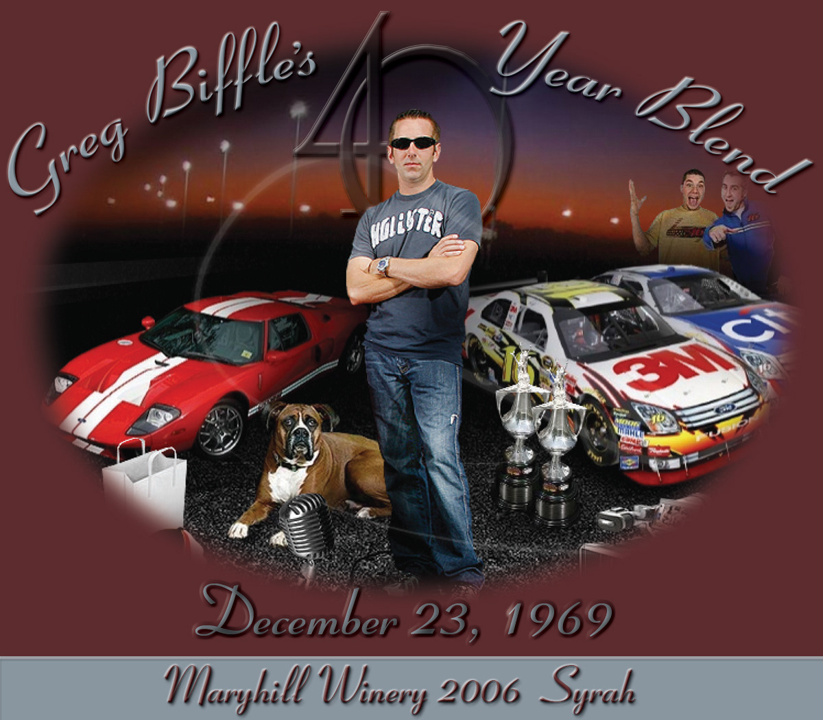 Custom wine label created in Photoshop