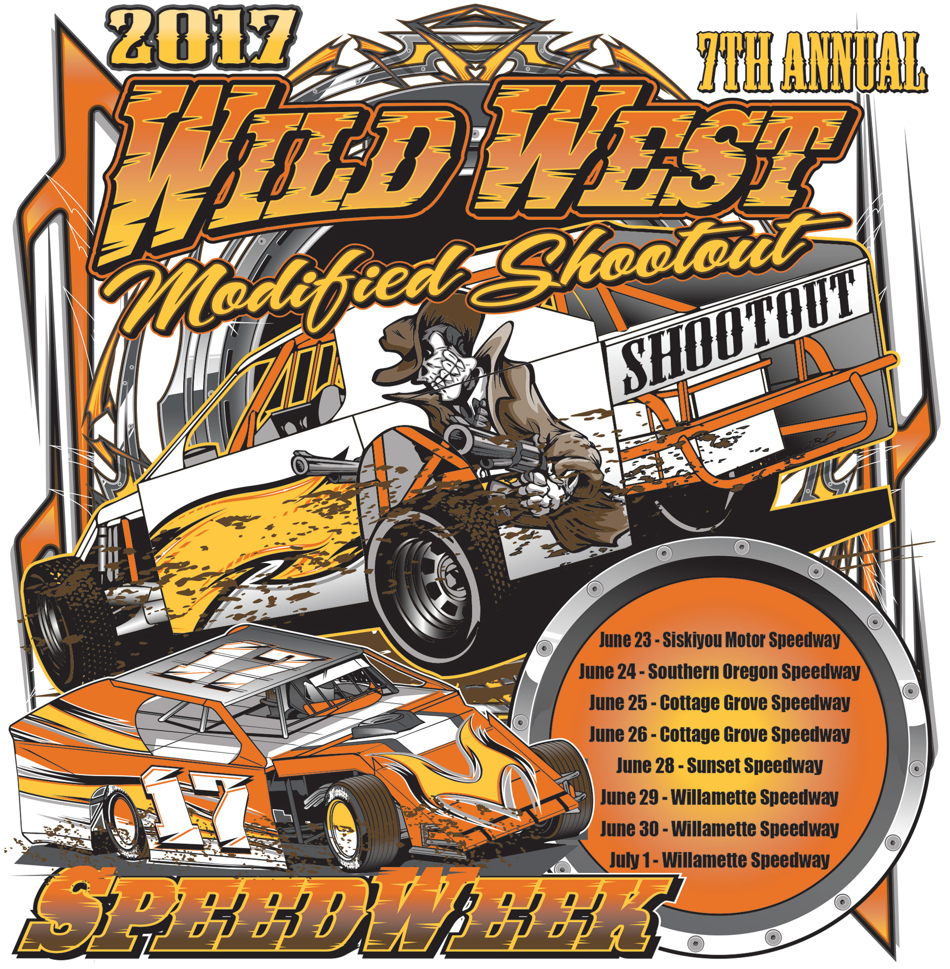 Wild West T-shirt design in Illustrator