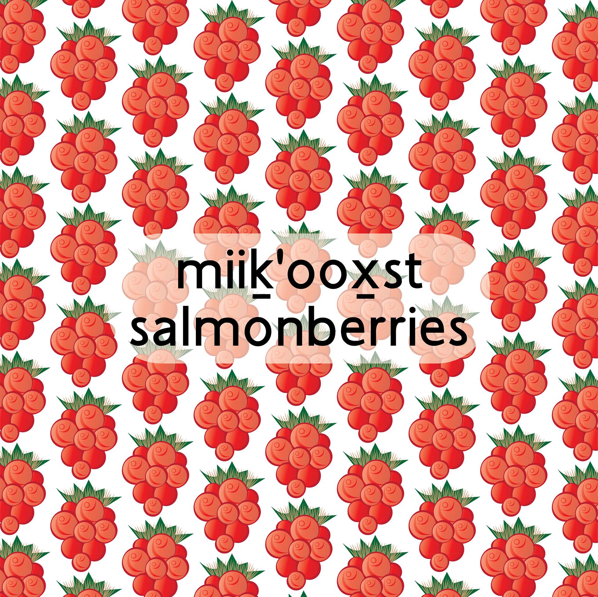 Graphic Art - Gitxsan Language Salmonberries