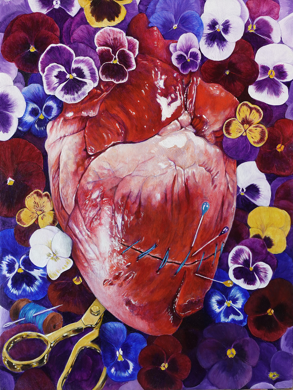 Vengeance  (EX VOTO) Acrylique sur bois 30cm x40cm 2022