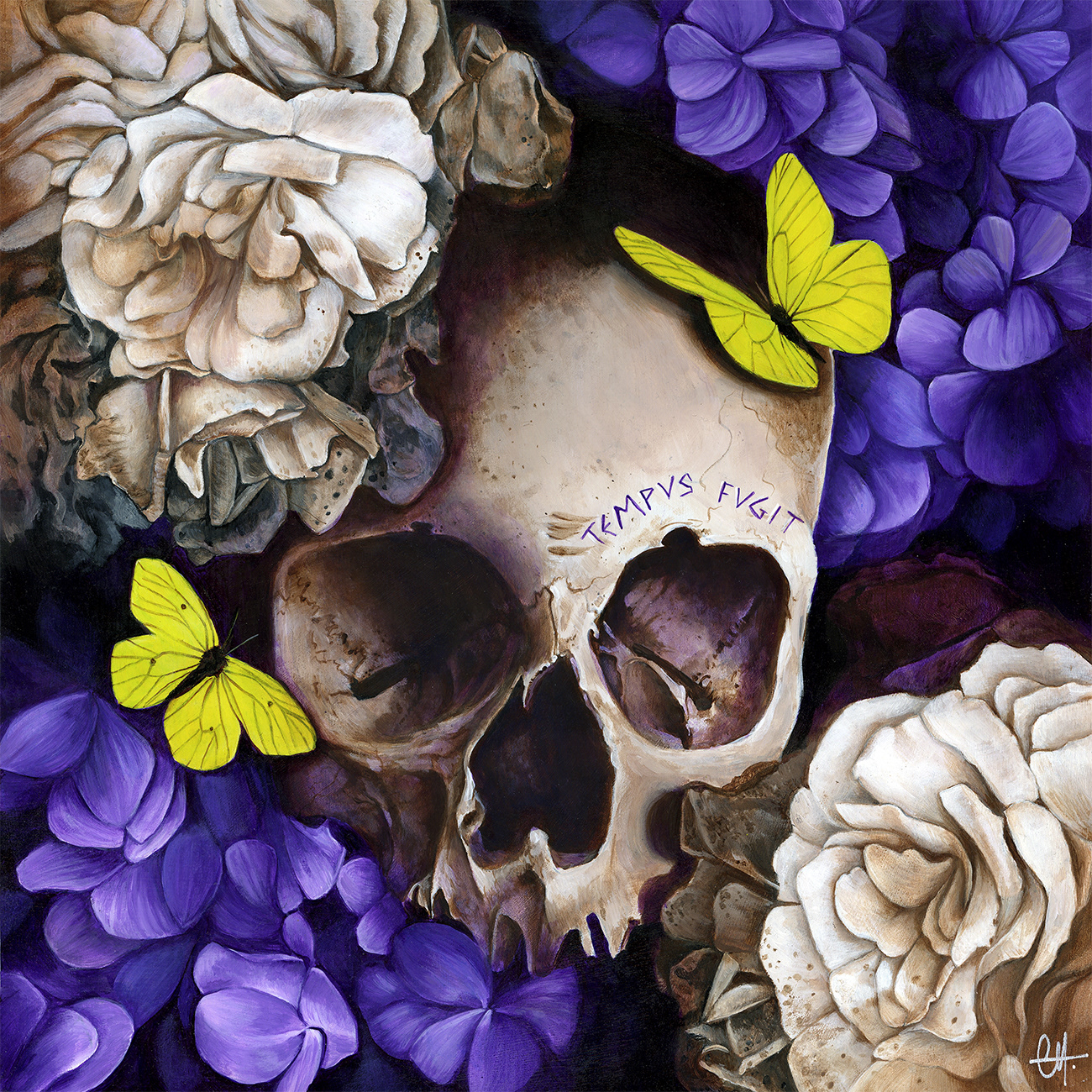 TEMPUS FUGIT - Acrylics on Wood - 40cm x 40cm - 2020