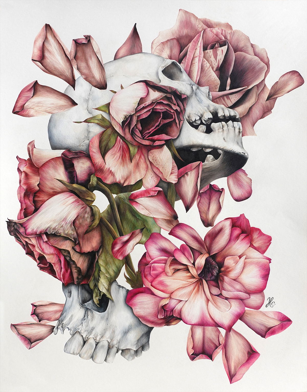 Heaven/Hurricane Crayons de Couleurs sur Papier 56cm x72cm