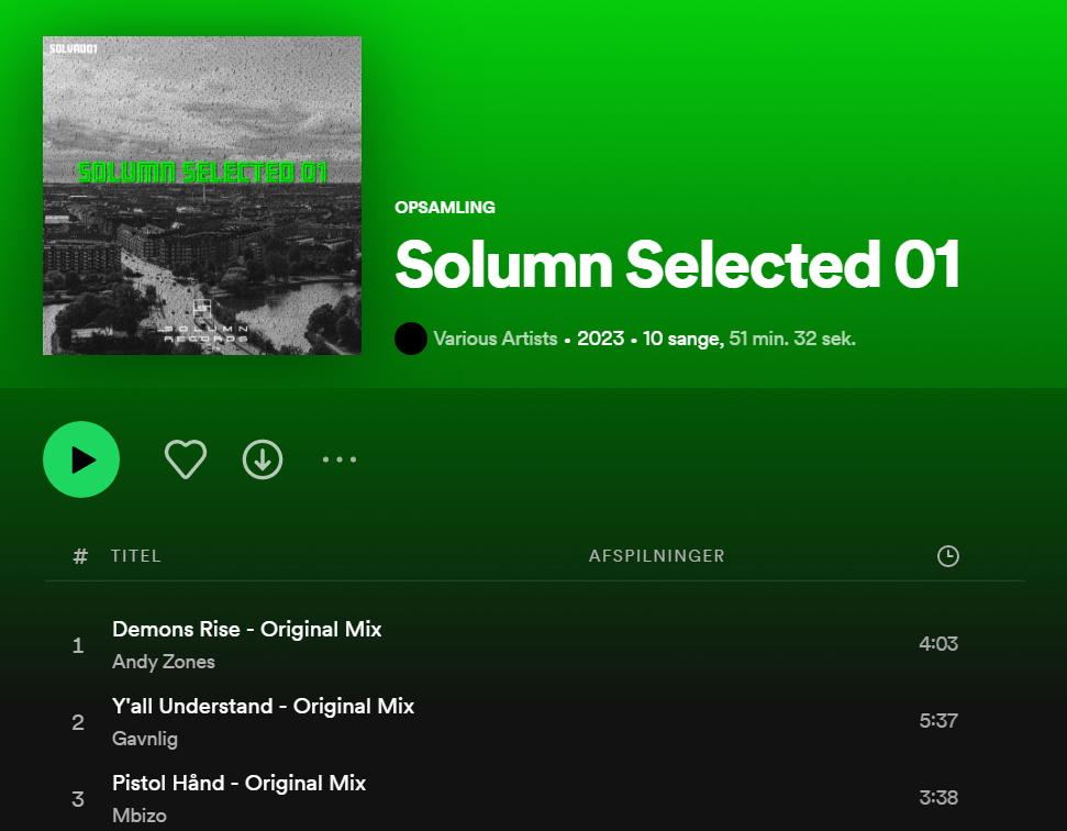 ALBUM COVER ARTWORK solumn records