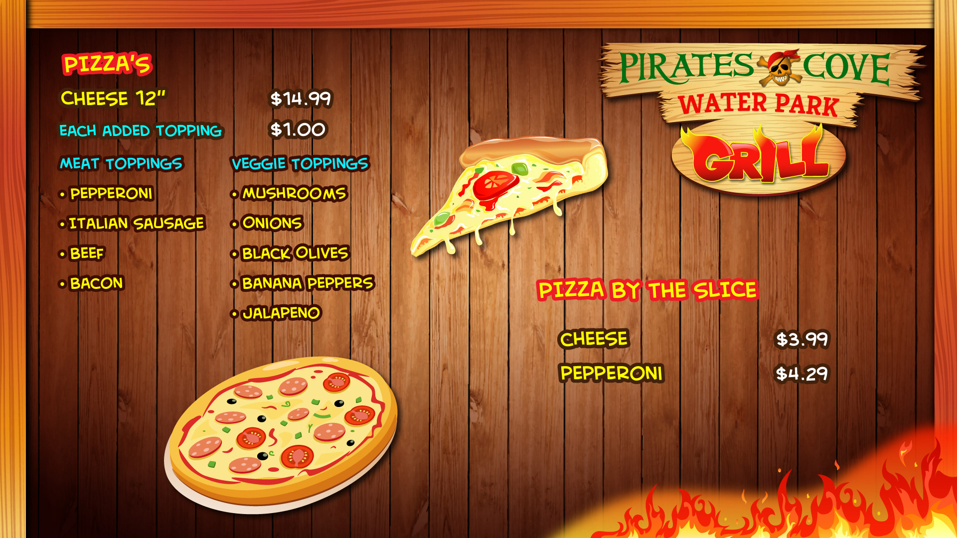 Menu board display