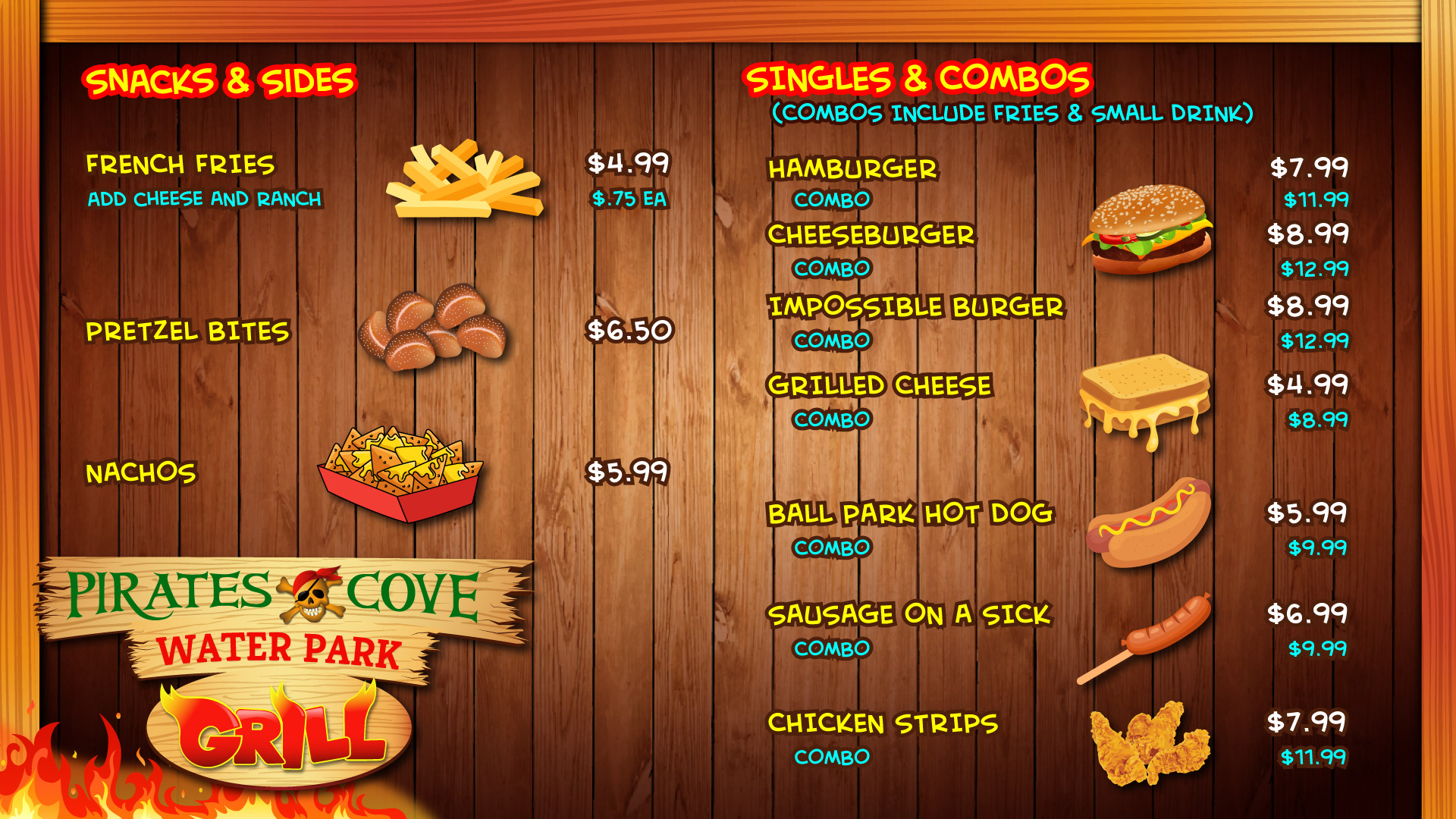 Menu board display