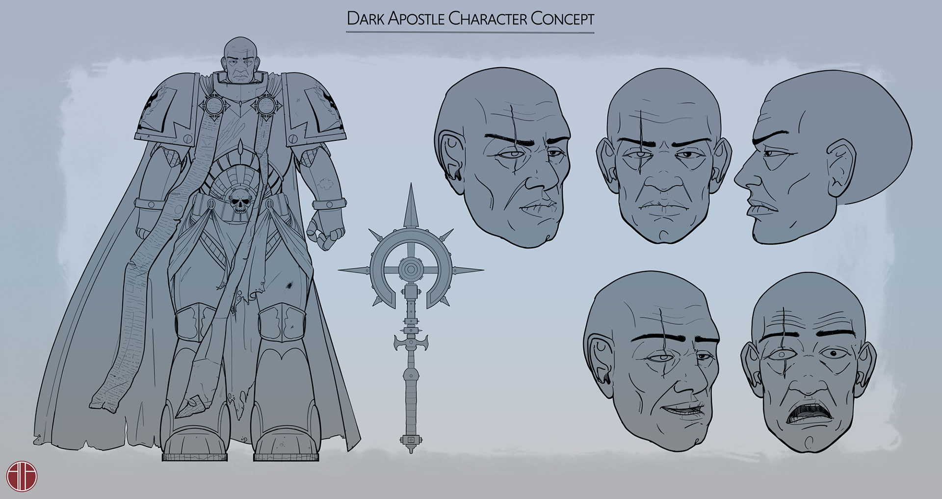 Character design sheet for Games Workshop by Ace harman
