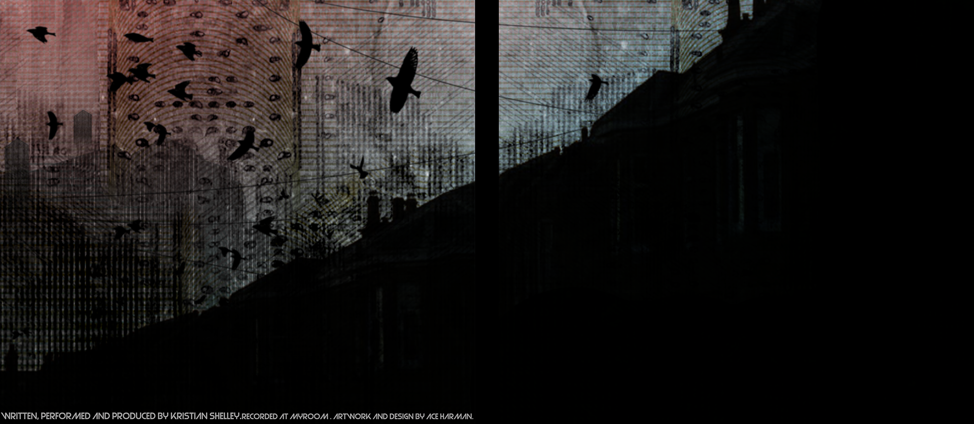 Album packaging design for IDM musical artist Inwards. Interior cover #2