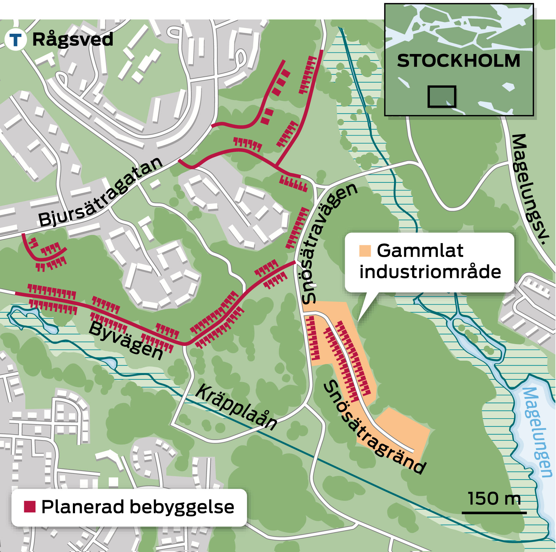 Planerad bebyggelse. Kund: Naturskyddsföreningen