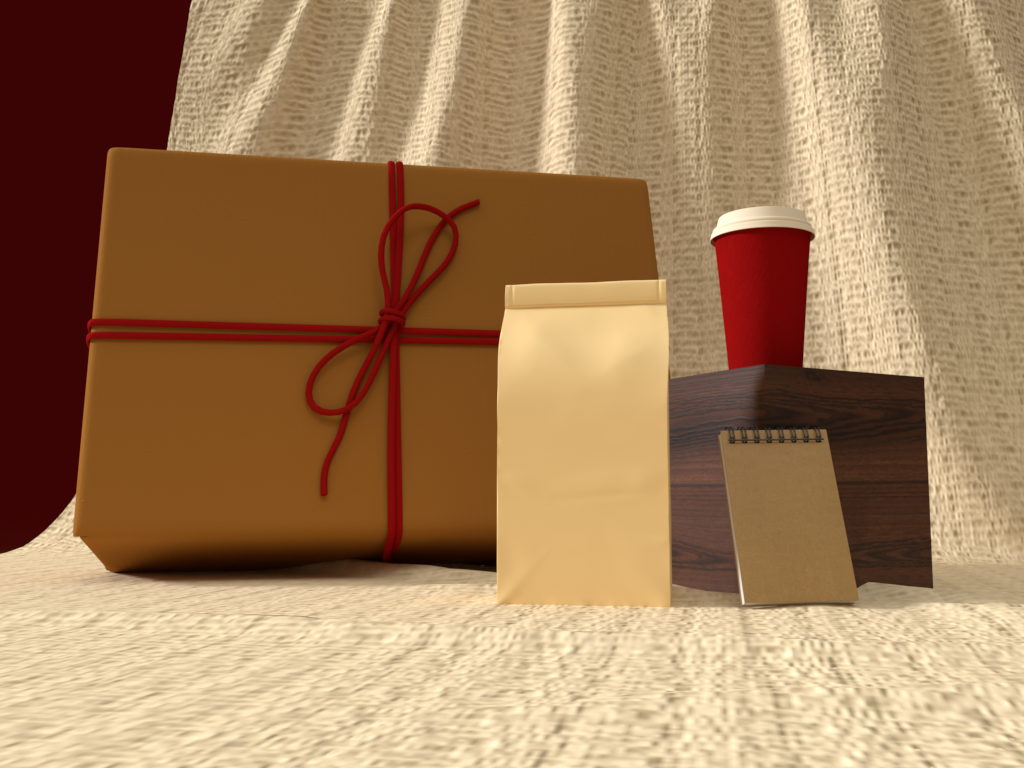 Mock coffee subscription box setup