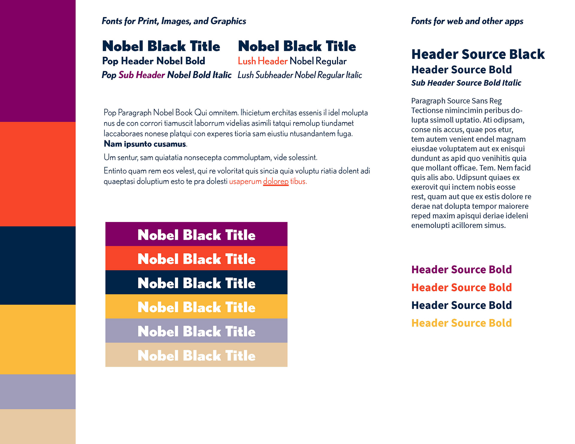 Type treatments