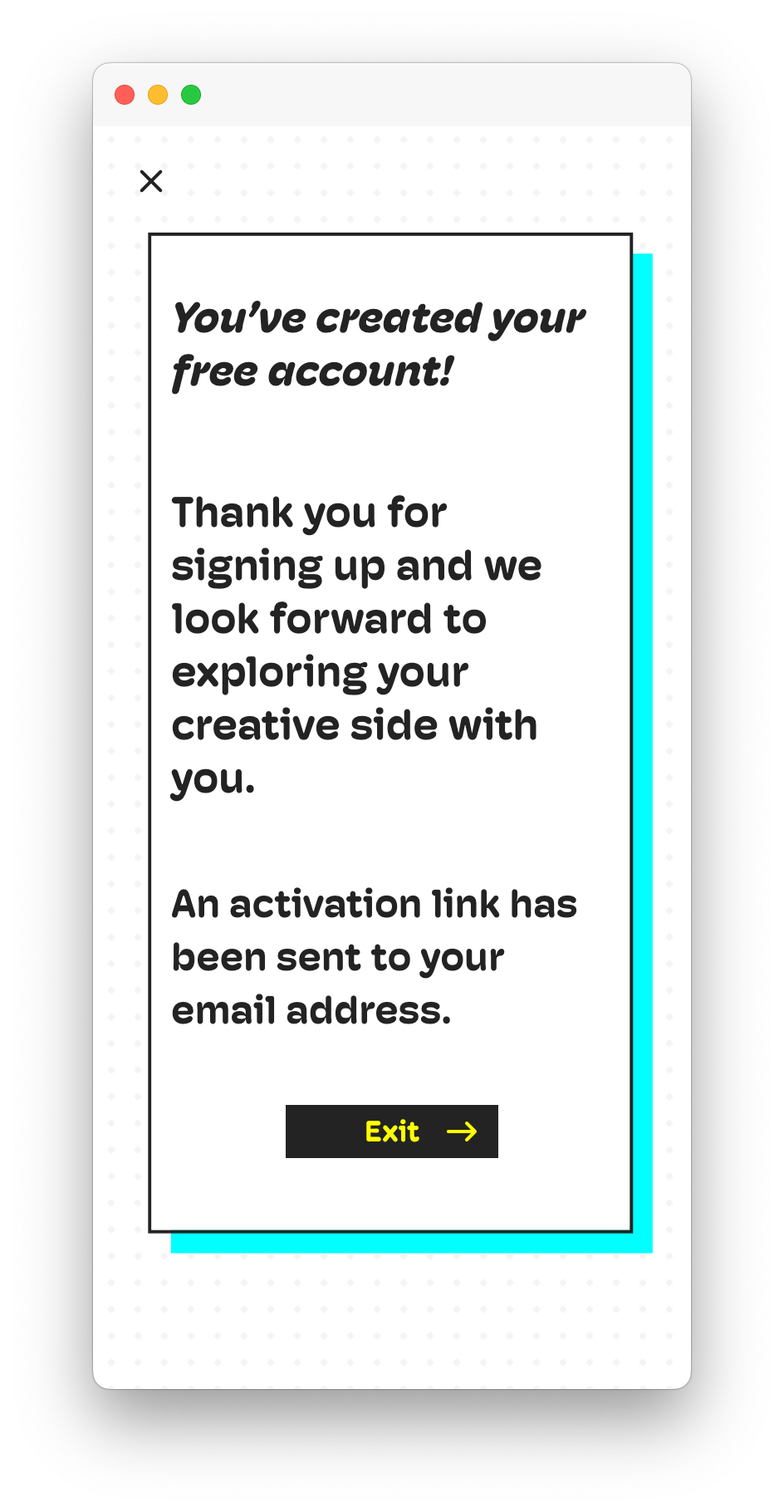 Confirmation mobile