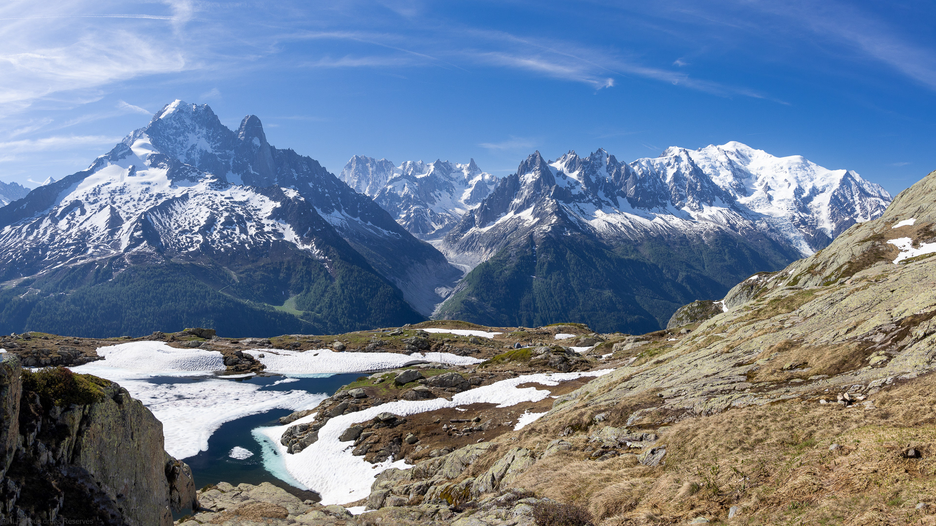 Vers le lac blanc Mont blanc