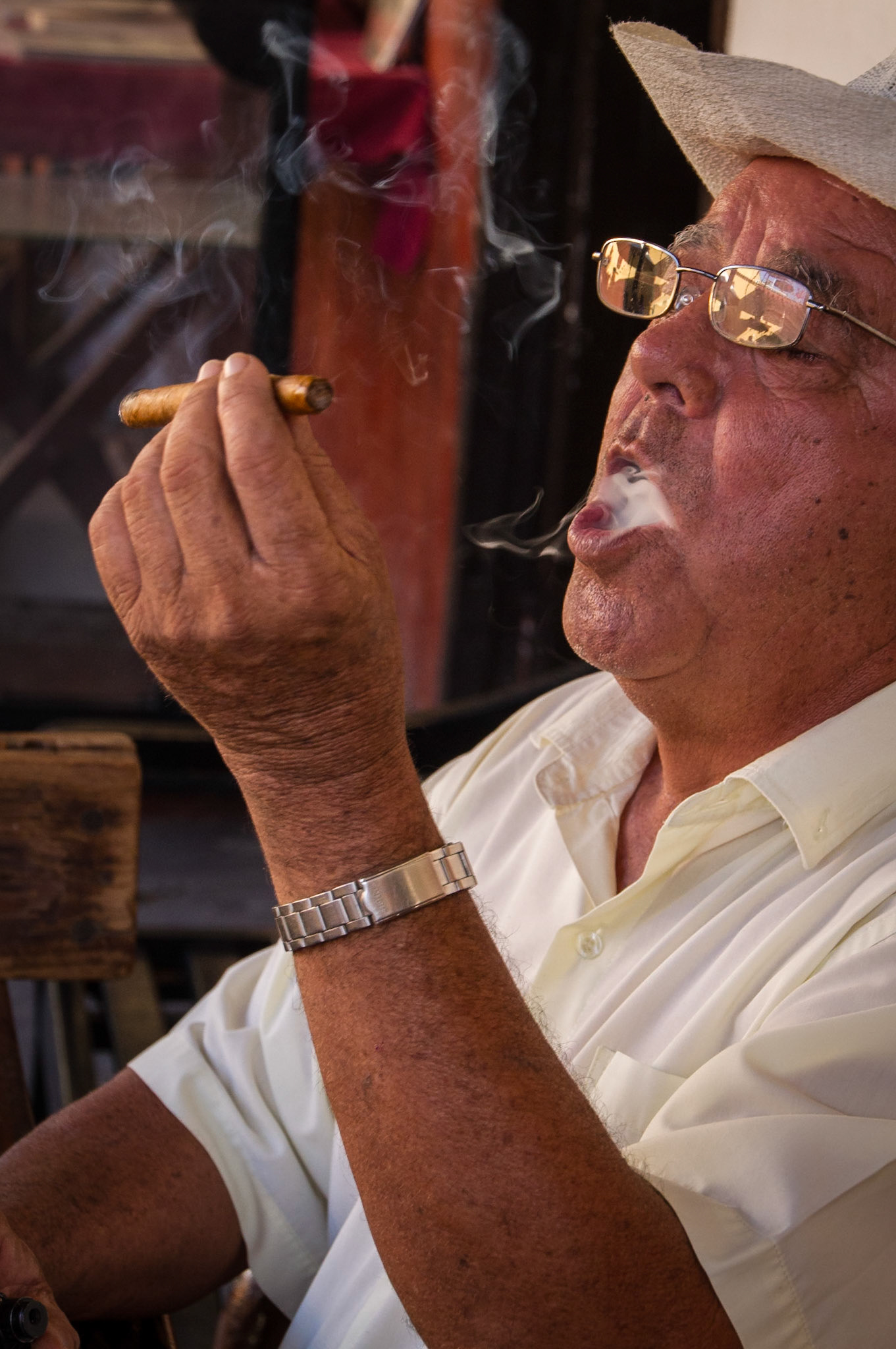 Cigar maker in Trinidad, Cuba.