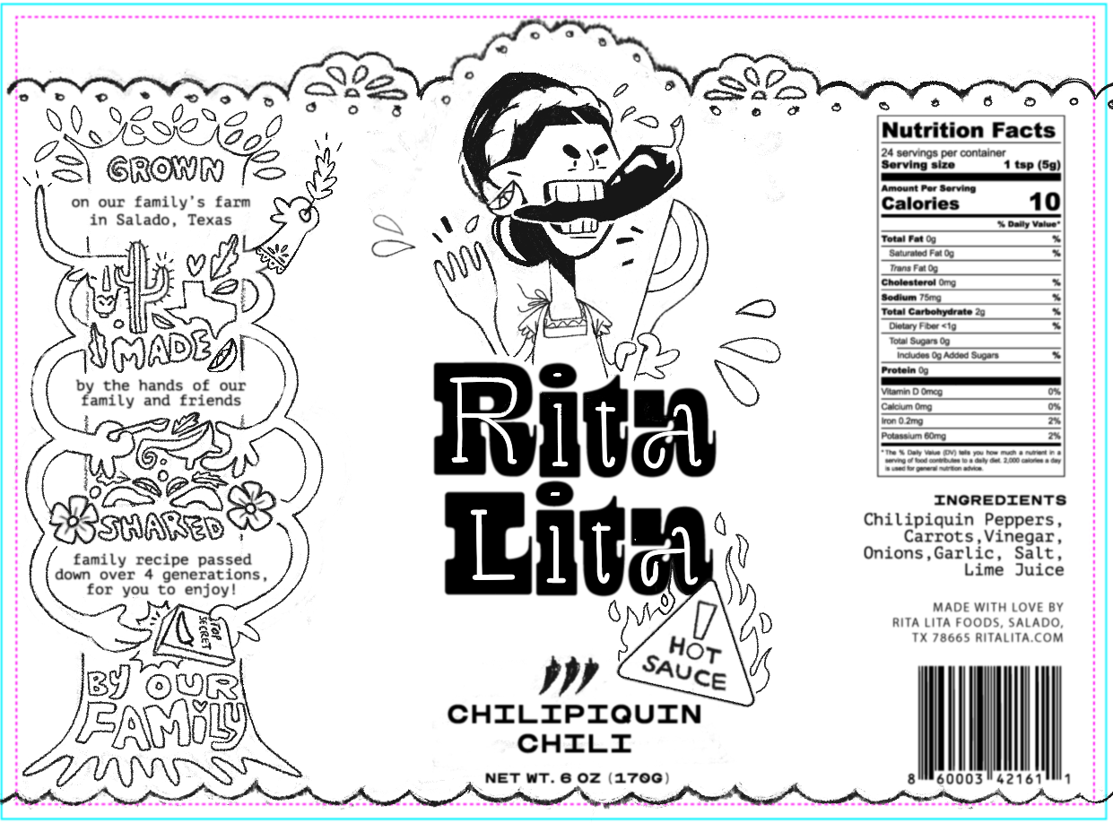 Final Rita sketch with added sass