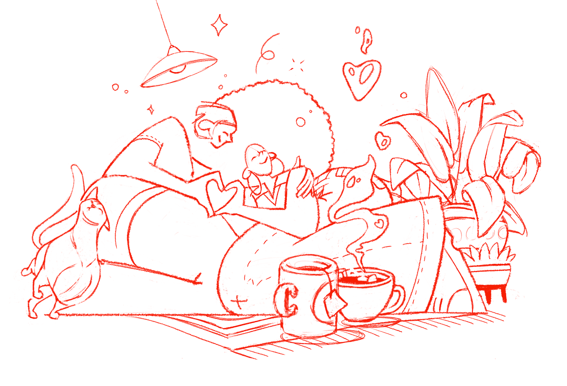 Rough concept sketched in Procreate