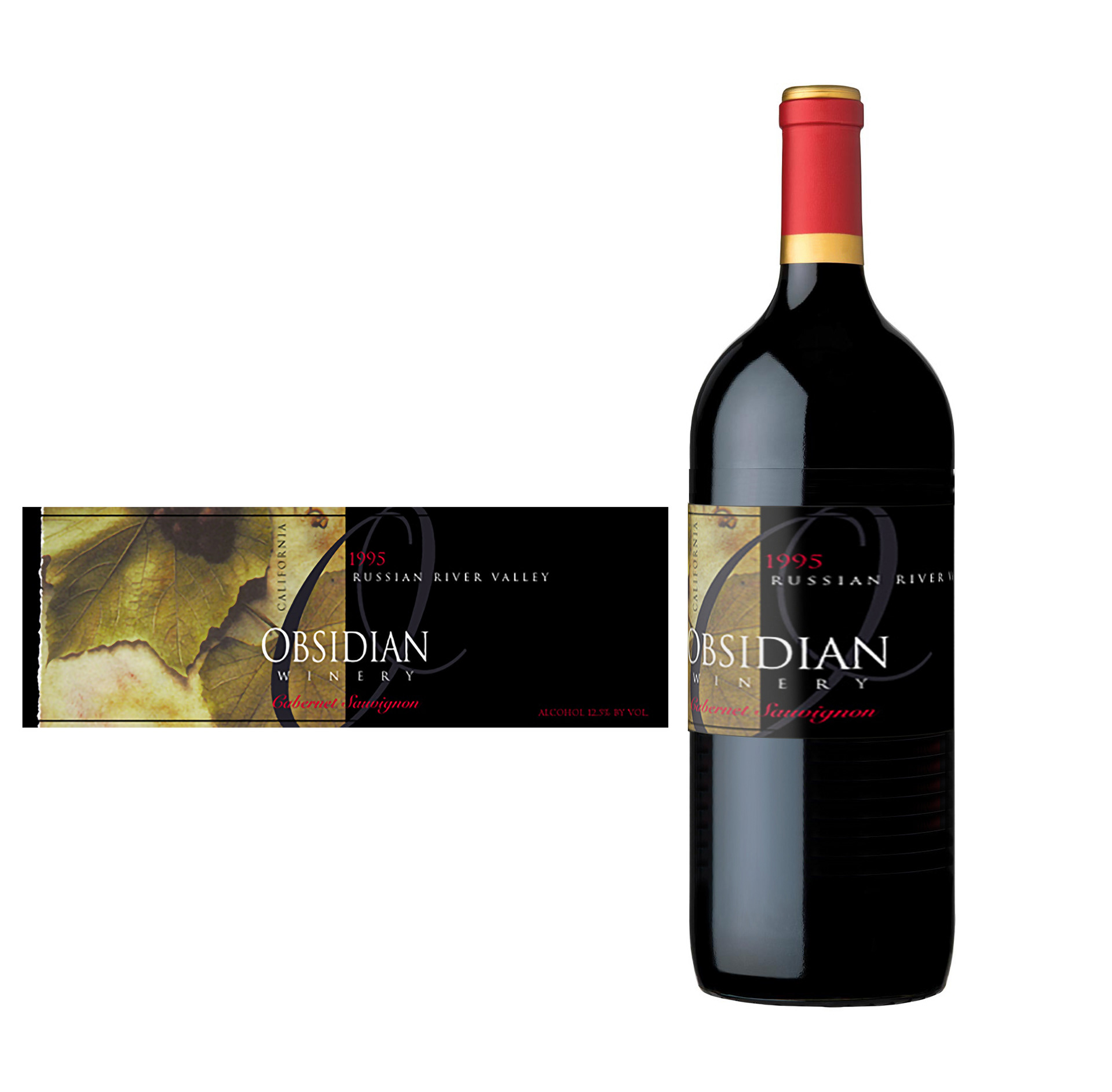Obsidian Wine Label: Both logo and label design