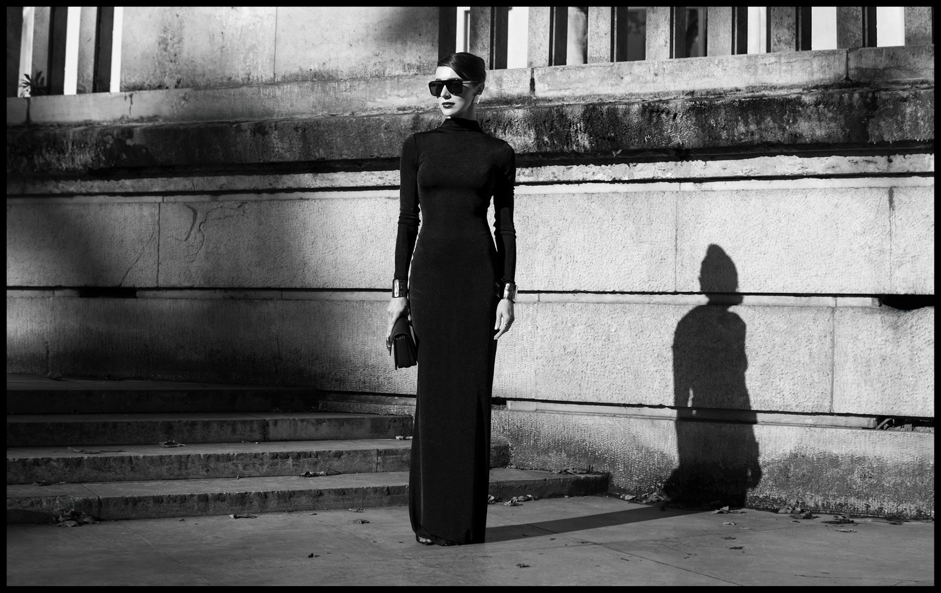 Fashion model and influencer Mary Leest seen outside Elie Saab Womenswear show as part of Paris Fashion Week 2025