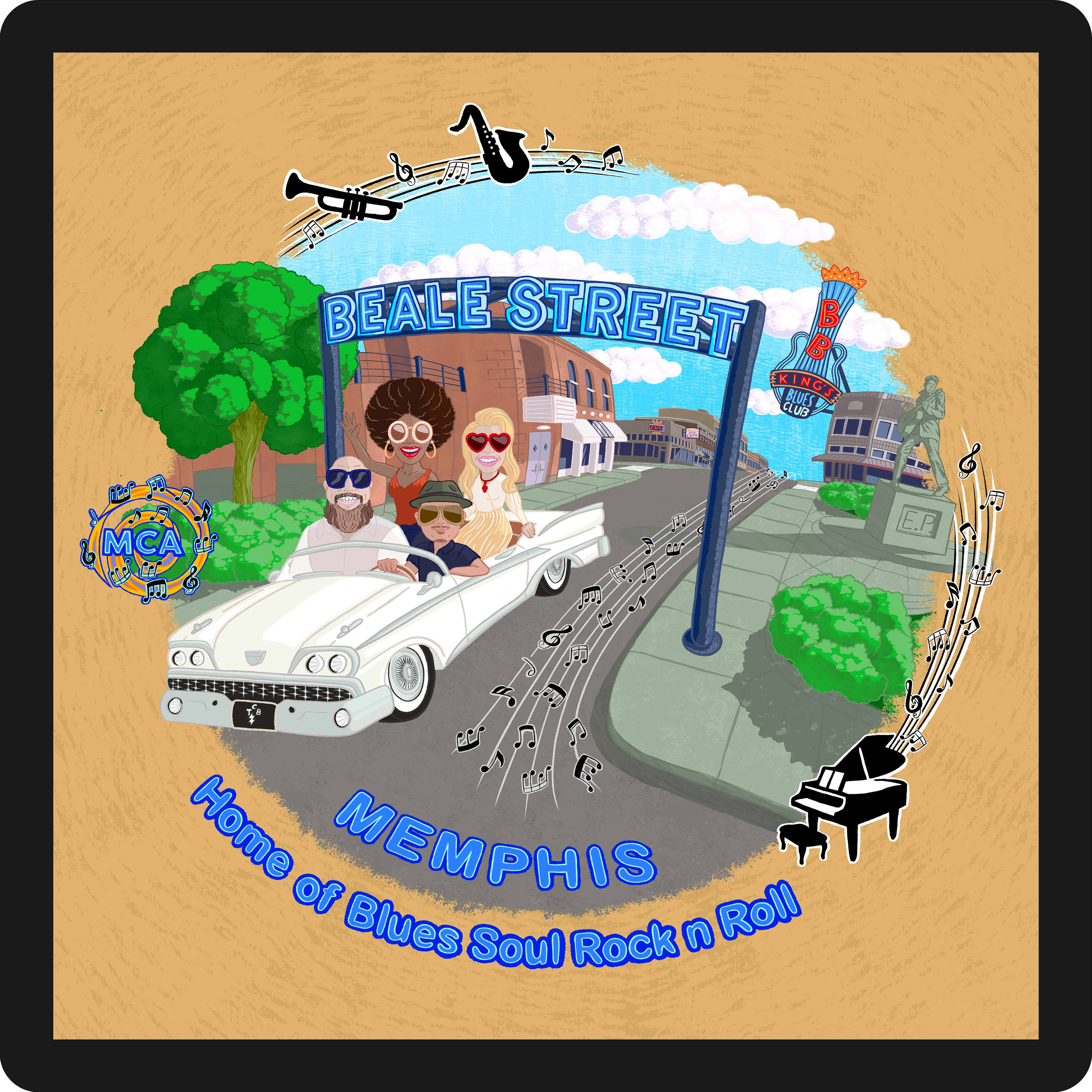 An Illustration for MCA's Memphis tribute song