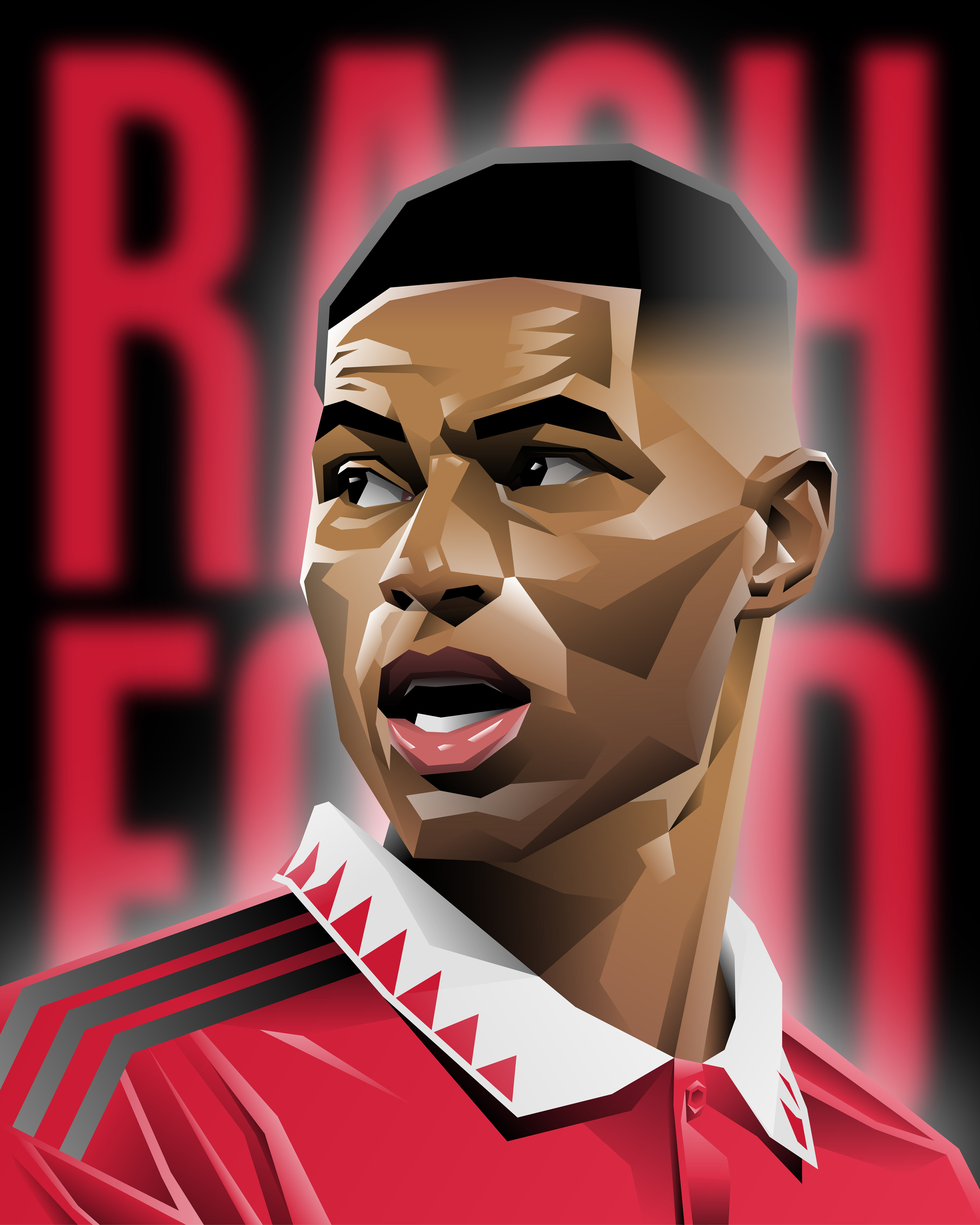 Liam Bates Illustration Marcus Rashford Portrait