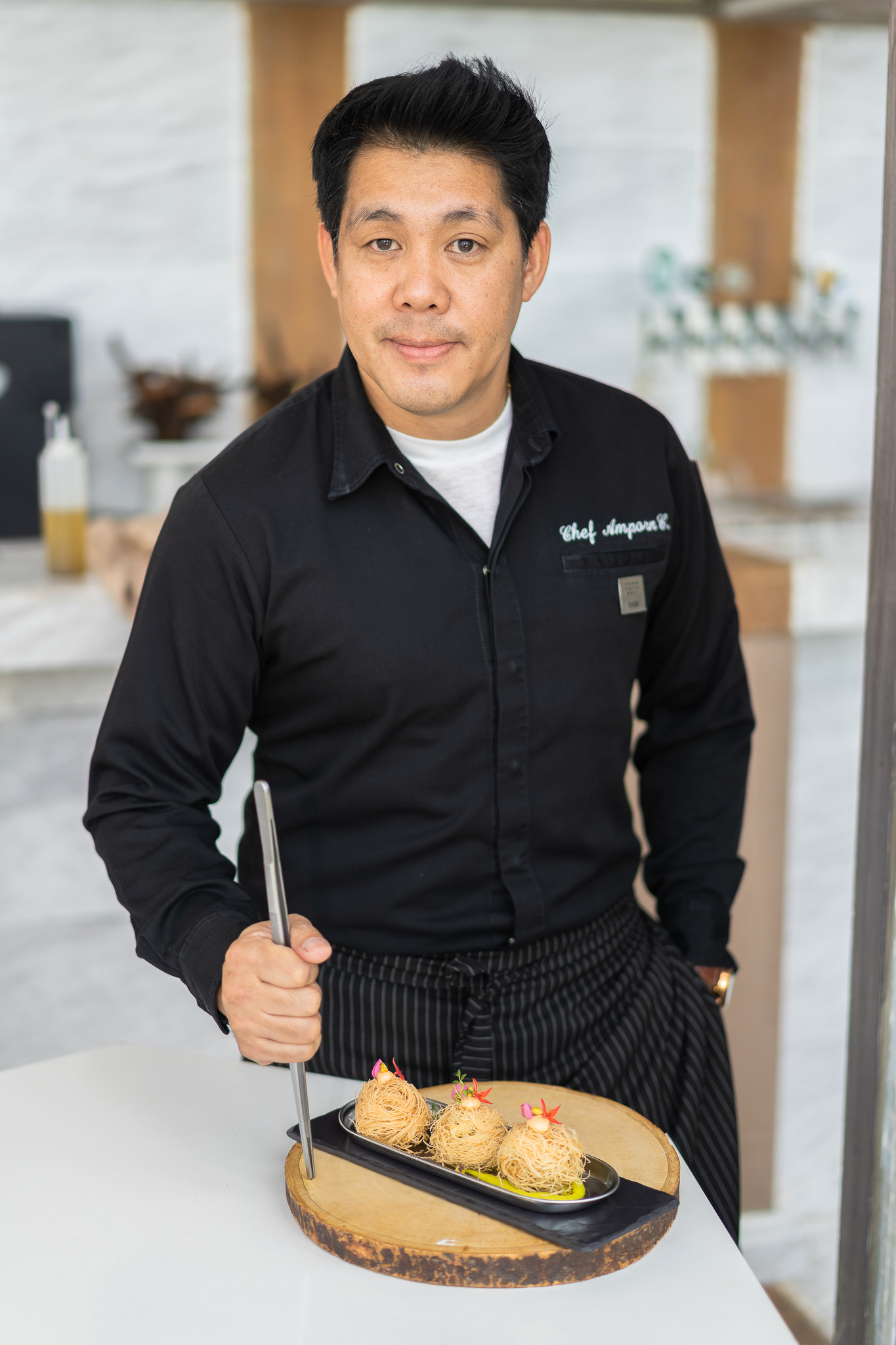 Portrait of Chef Bam Amporn Cherngam with 