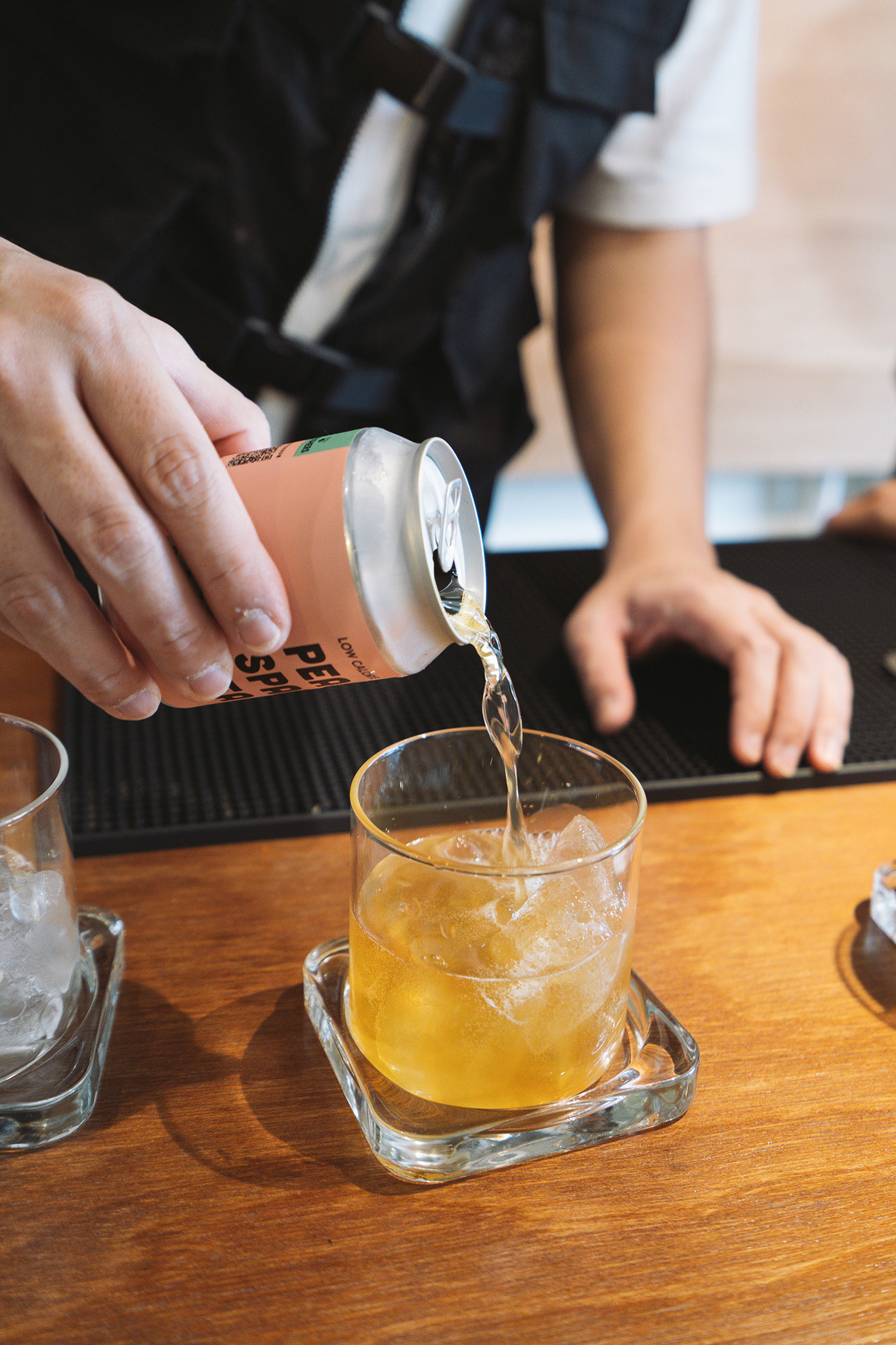 Pouring Beverage in glass