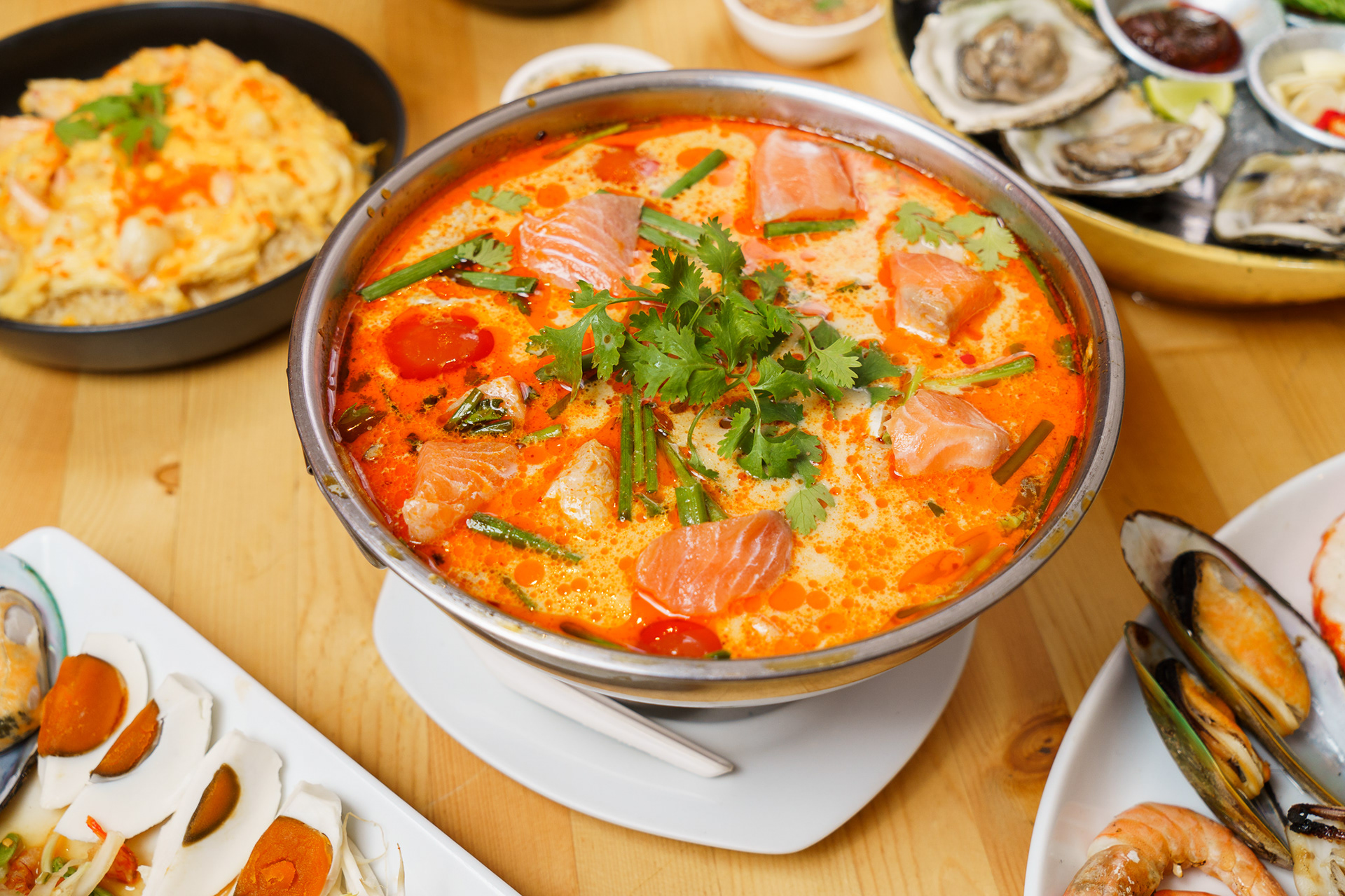 Isaan Food and Seafood Presentation at Somtum Yum Pao