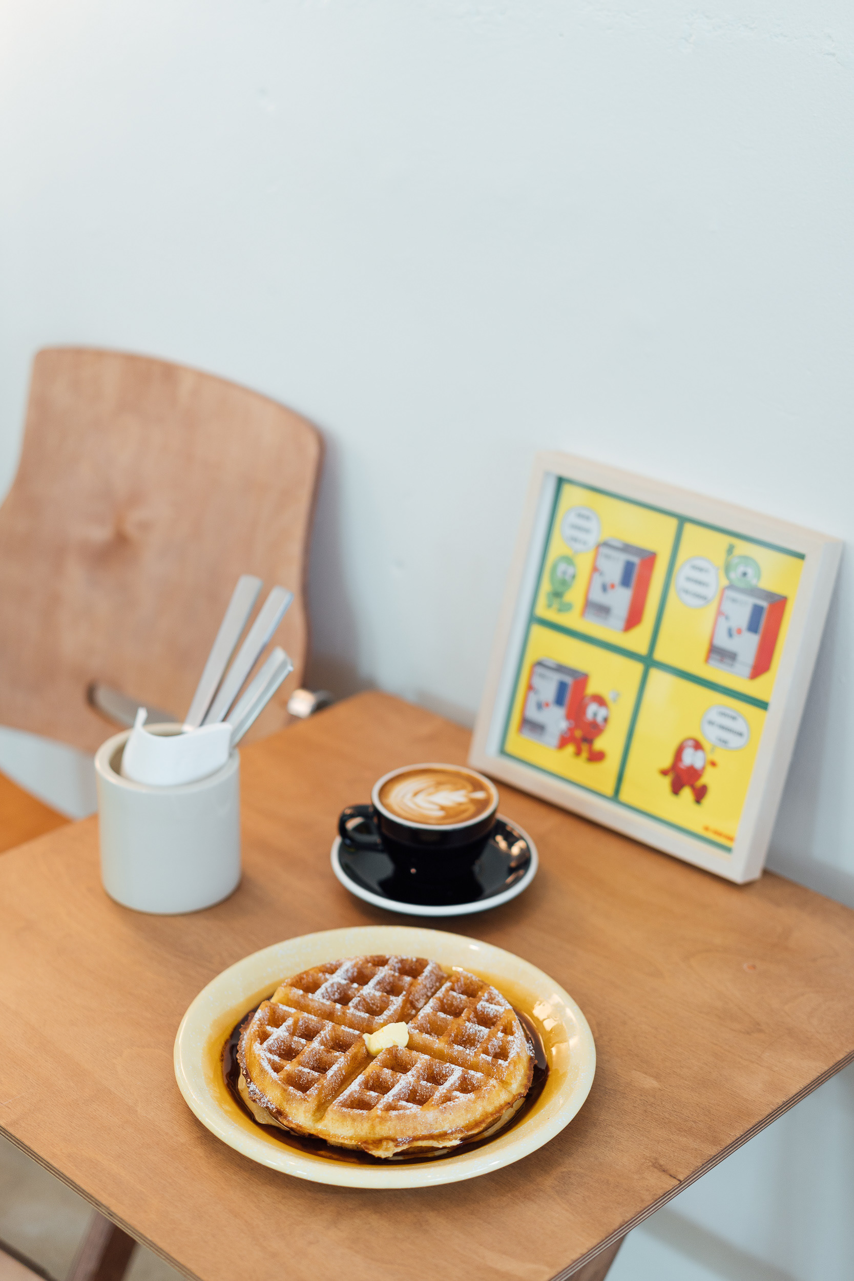 Cafe staff making Kaya Toast